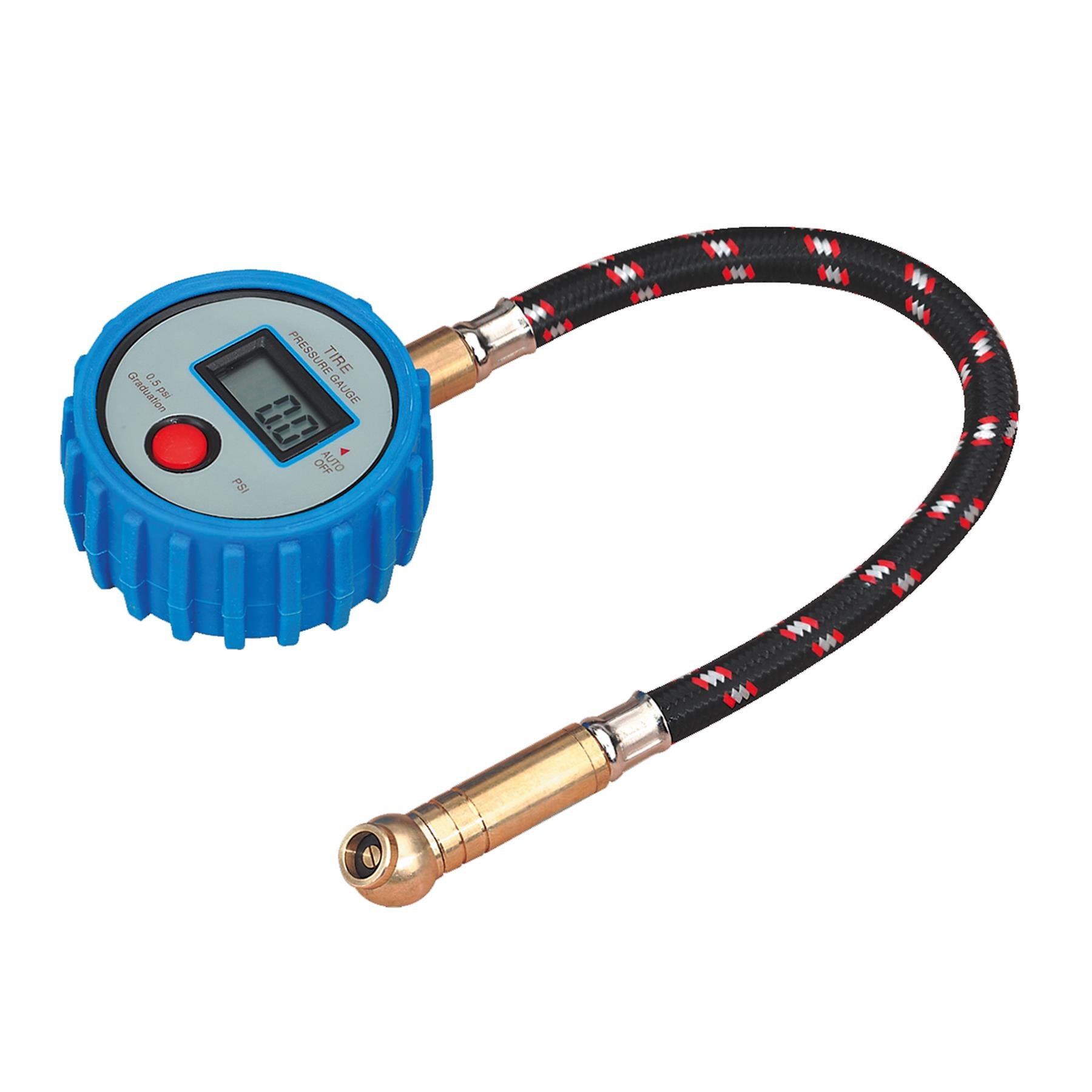 Sealey Tyre Pressure Gauge Digital with Leader Hose & Quick Release