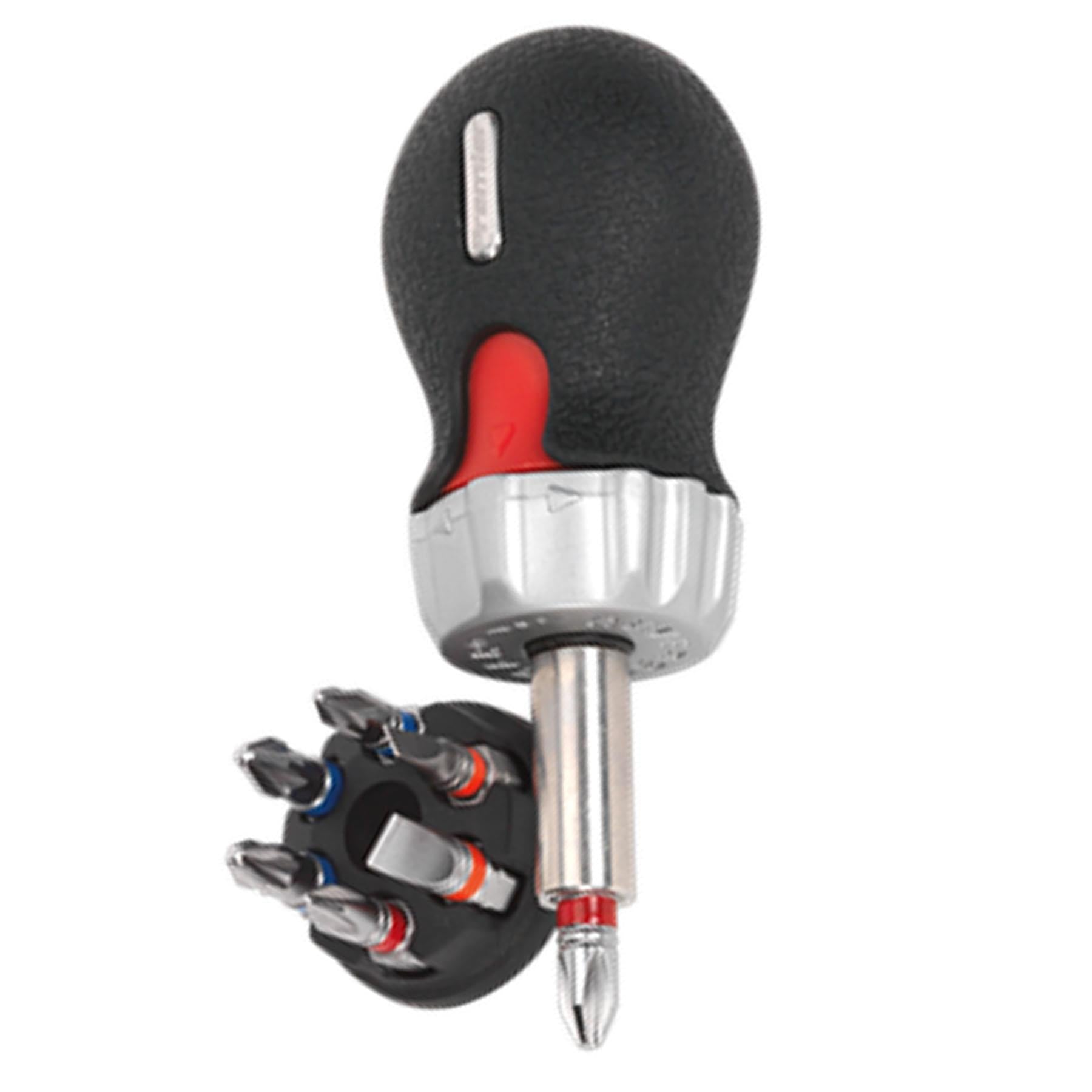 Sealey Fine Tooth Ratchet Screwdriver Set 8pc Stubby Platinum