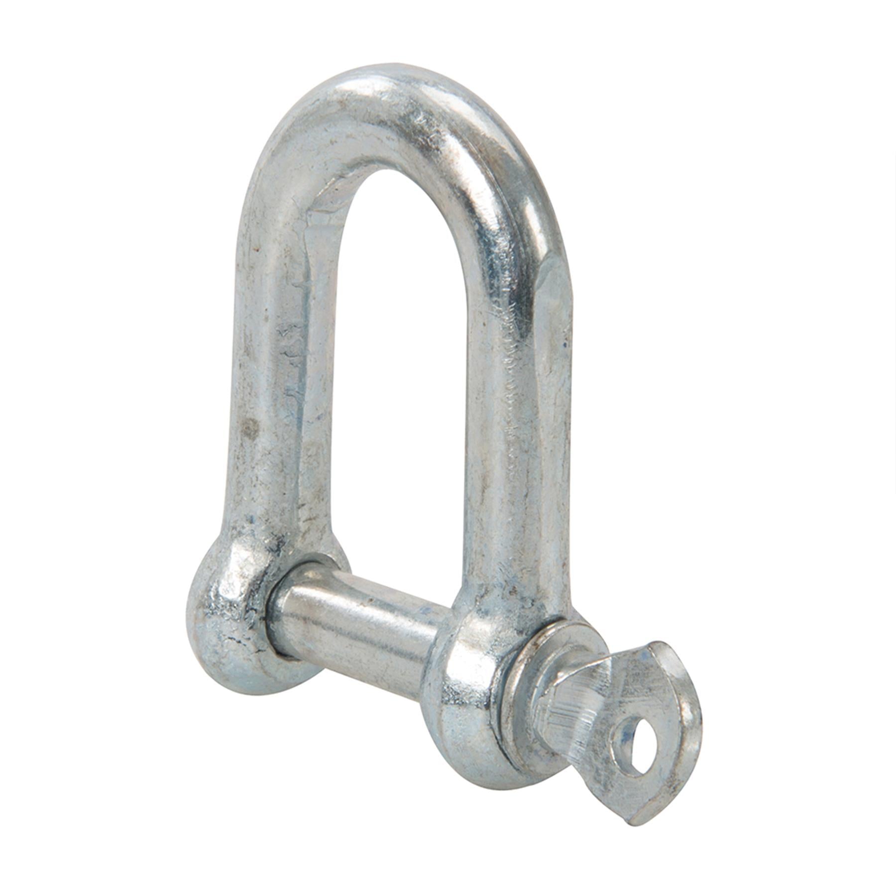 D Shackle Dee Link M8 4pc Galvanised Steel Lifting Towing Rigging Pin Loop