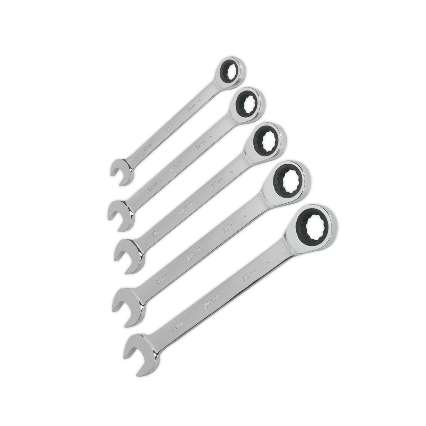 Sealey Combination Ratchet Spanner Set 5pc Metric