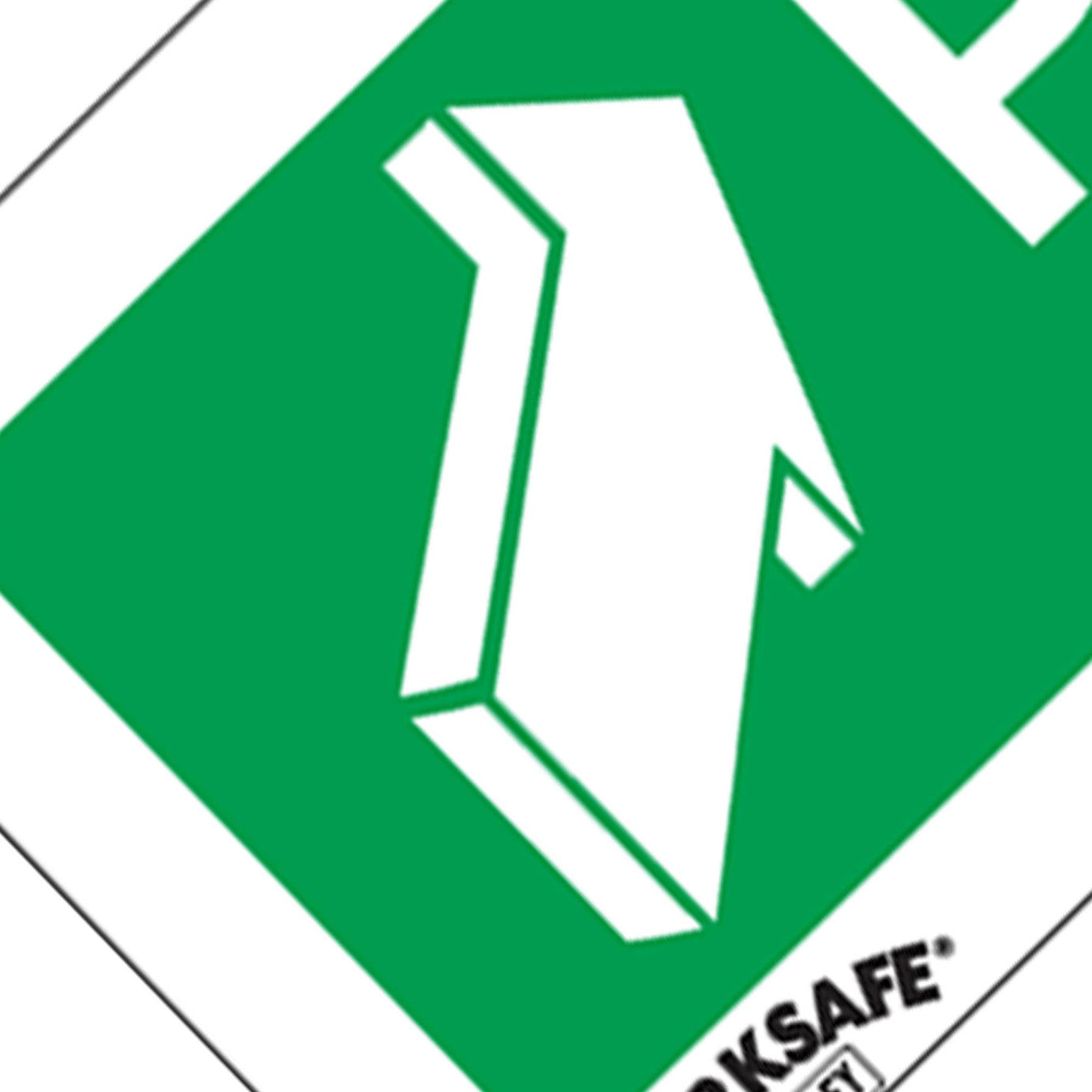 Sealey Safety Sign - Push Bar To Open - Self-Adhes. - Pack of 10