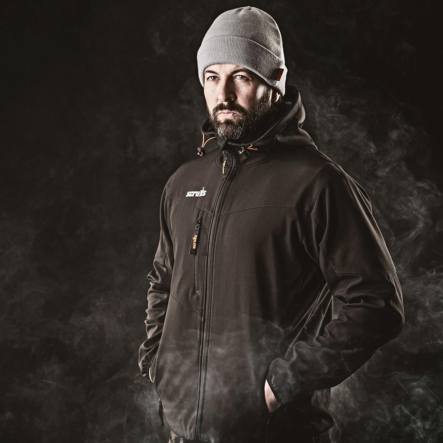Scruffs Worker Softshell Jacket Black (Medium) Men's Trade Work Coat