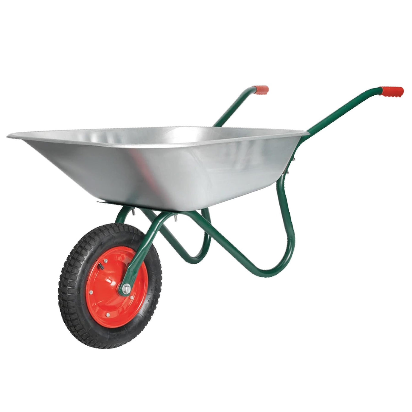 Wheelbarrow 65L Galvanized. Our wheelbarrows use air filled pneumatic tyres Sealey