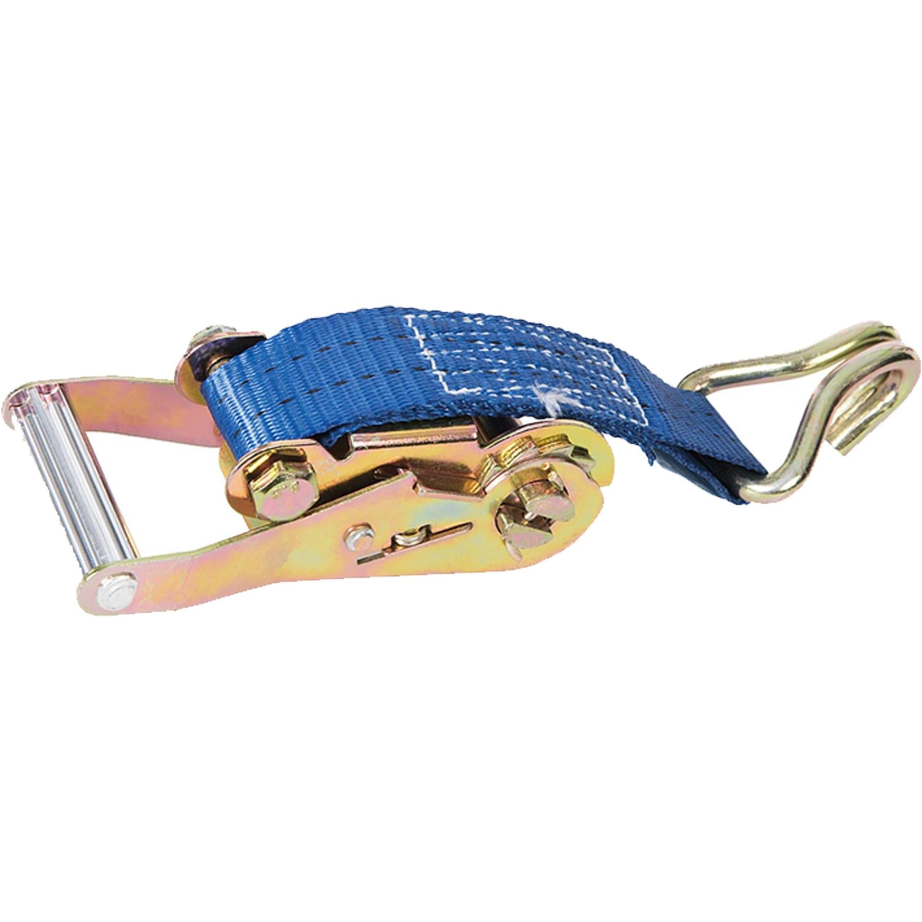 Ratchet Strap 6m x 38mm Pair of Heavy Duty Tie Down J Hook 1950kg