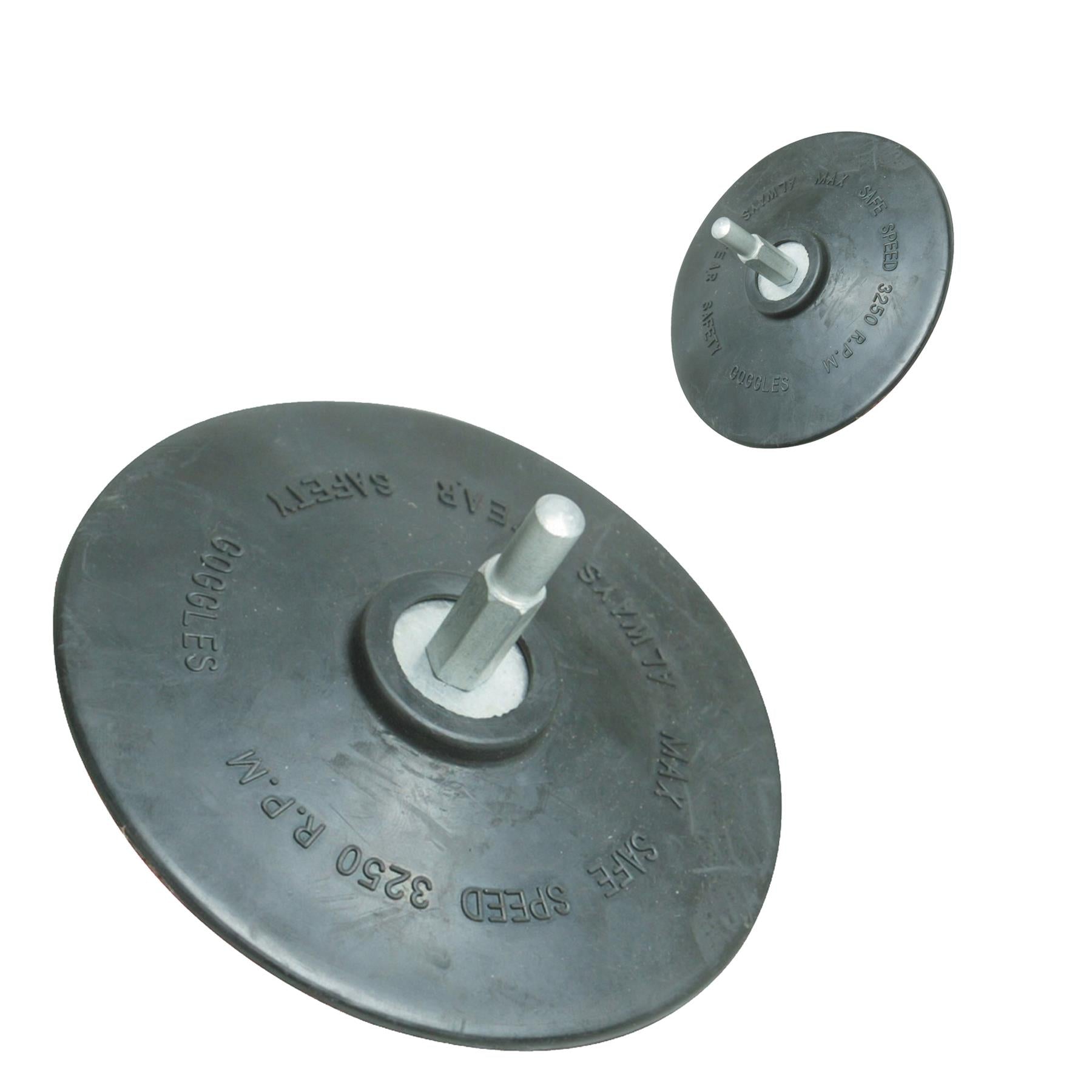 Hook & Loop Backing Pad Arbor 6mm - 125mm With Hook And Loop Polishing Sponges