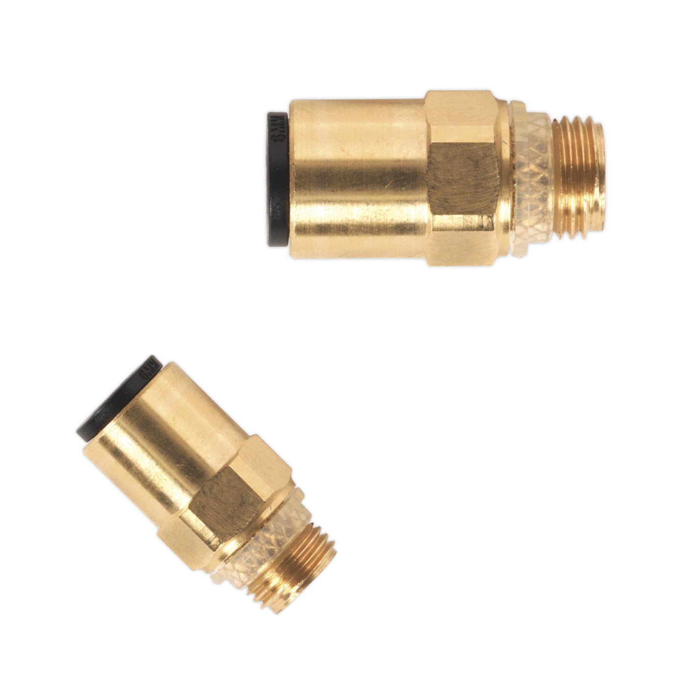 Sealey Brass SuperThread Str Adaptor 6mmx1/8"BSP Pk of 2 (RM010611)