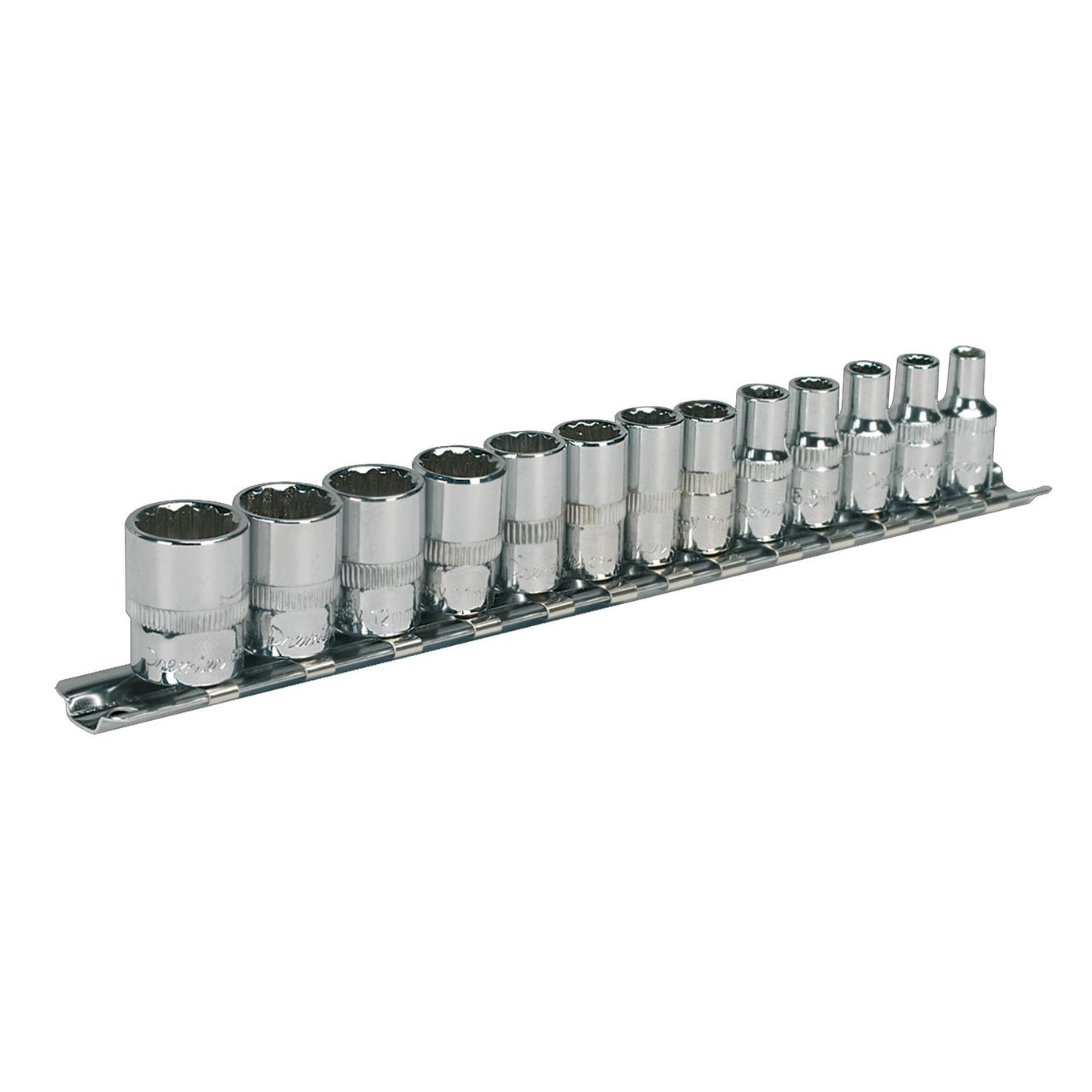 Sealey Socket Set 13pc 1/4"Sq Drive 12pt WallDrive Metric