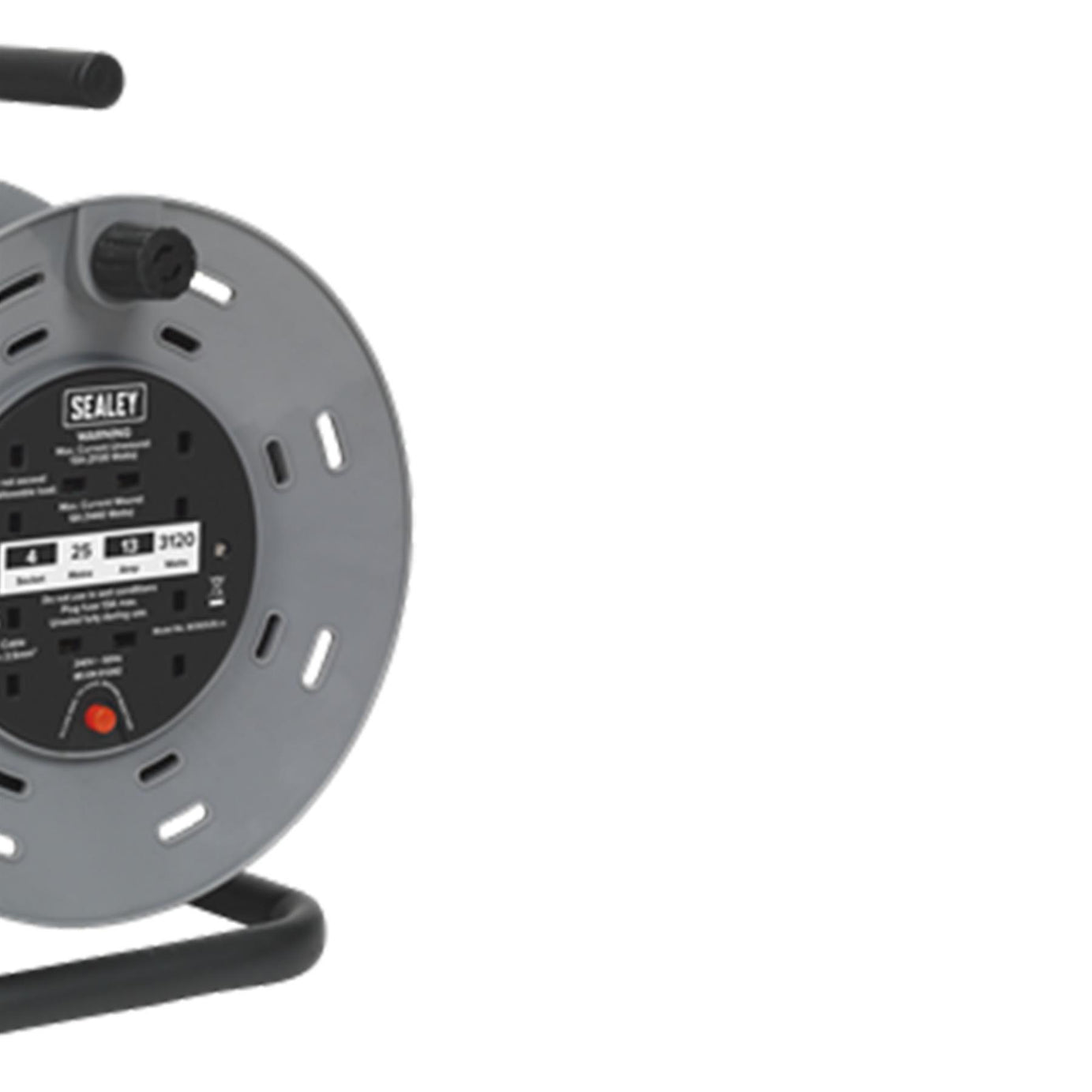 Sealey Cable Reel 25m 4 x 230V 2.5mm� Thermal Trip