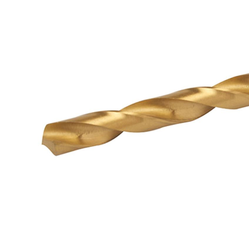 Hss Titanium-Coated Drill Bits 10.0mm Durable High Speed Metal Wood Plastic