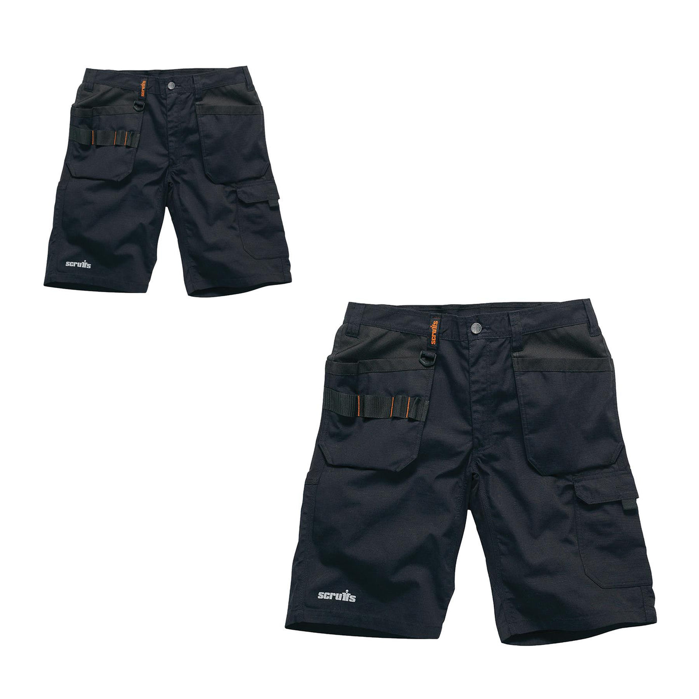 Scruffs Flex Holster Shorts Cargo Combat Pockets Hard Wearing Black 30 Waist