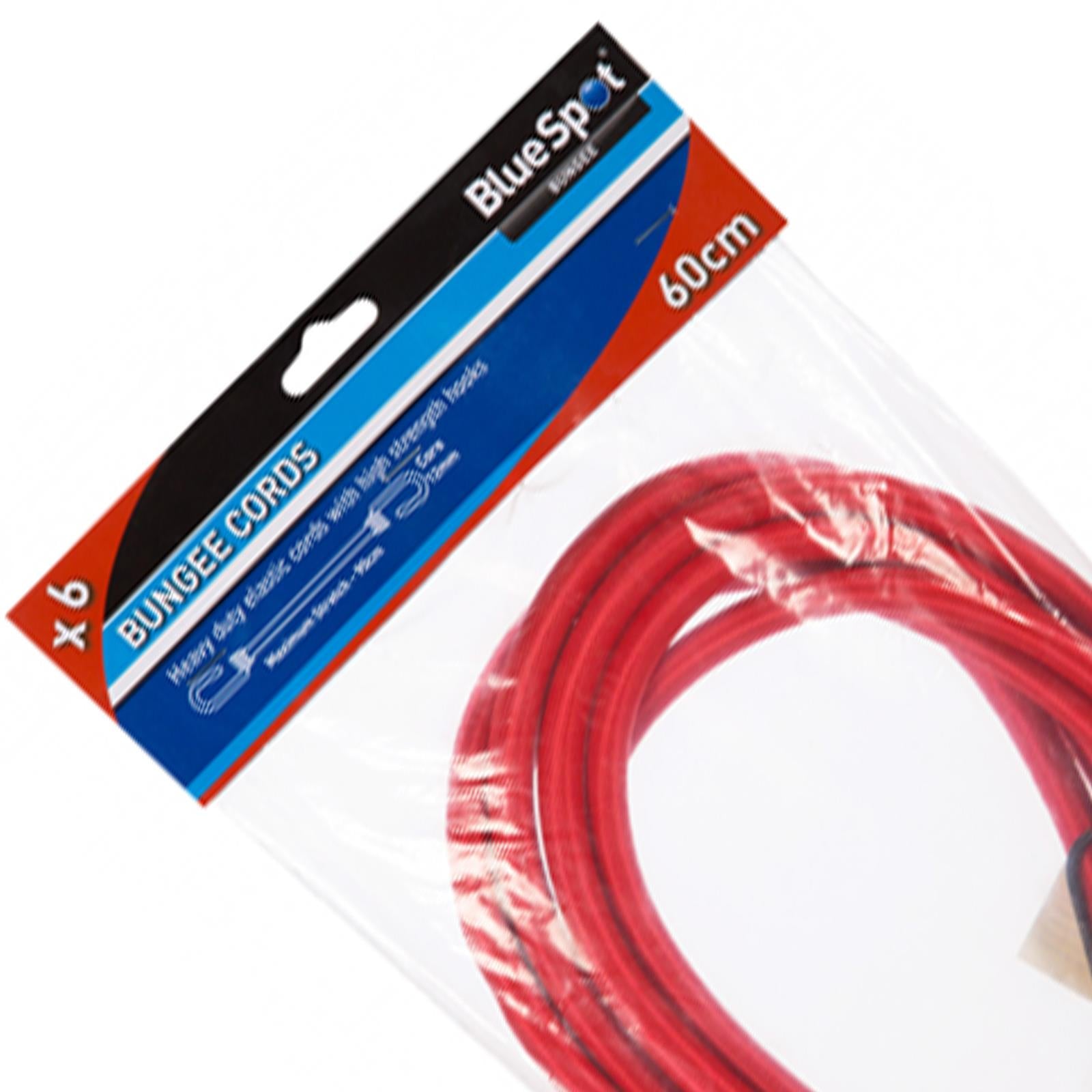 Bluespot Bungee Straps Cords 6Pce 60cm With Hooks Elasticated Rope Cord Car Bike