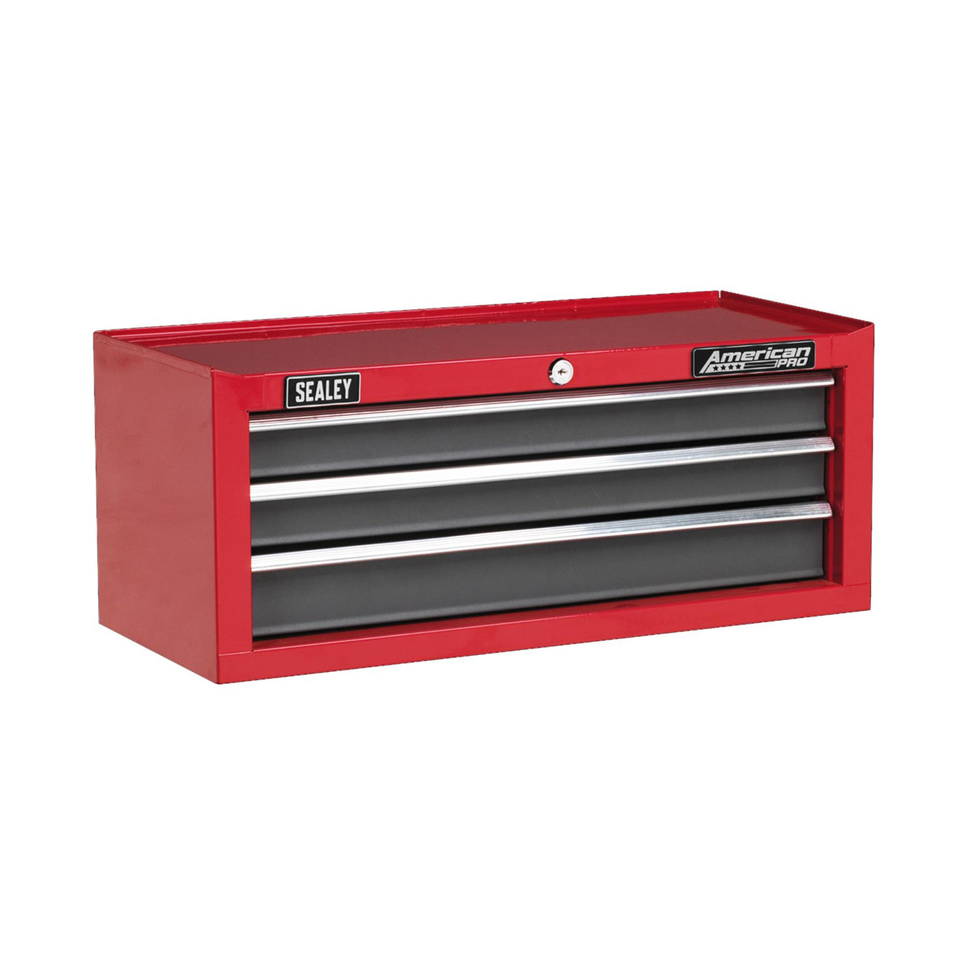 Sealey Mid-Box 3 Drawer with Ball-Bearing Slides - Red/Grey