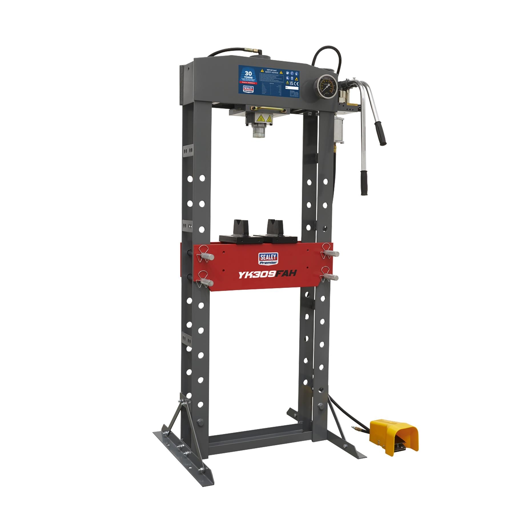 Sealey Air/Hydraulic Press 30tonne Floor Type with Foot Pedal