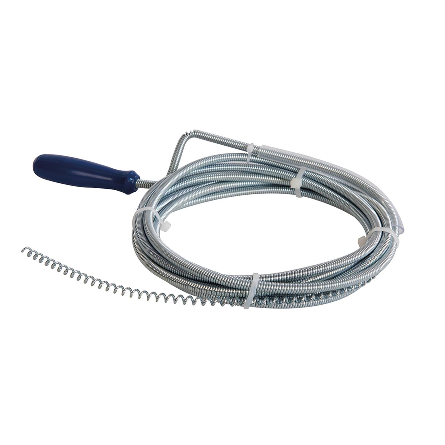 Drain Auger 3M Spring Wire With Corkscrew Auger Probe Strong Plastic Handle