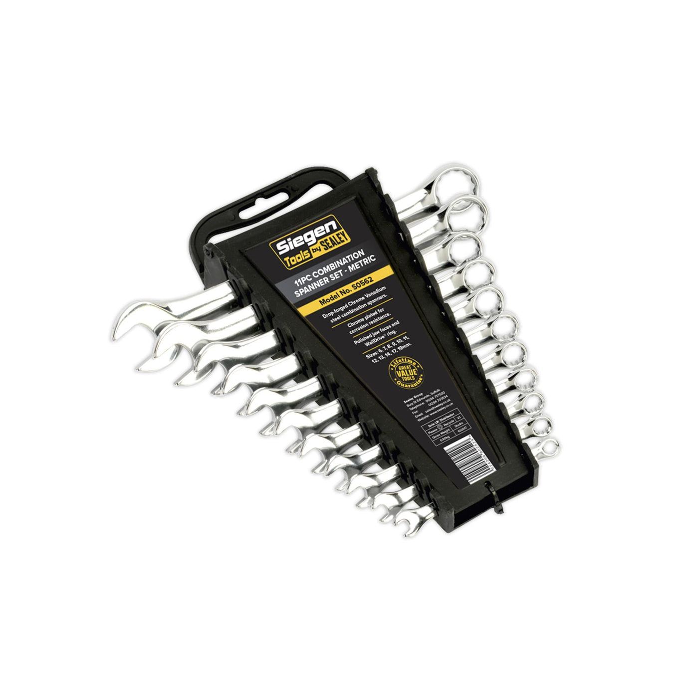 Sealey Combination Spanner Set 11pc Metric