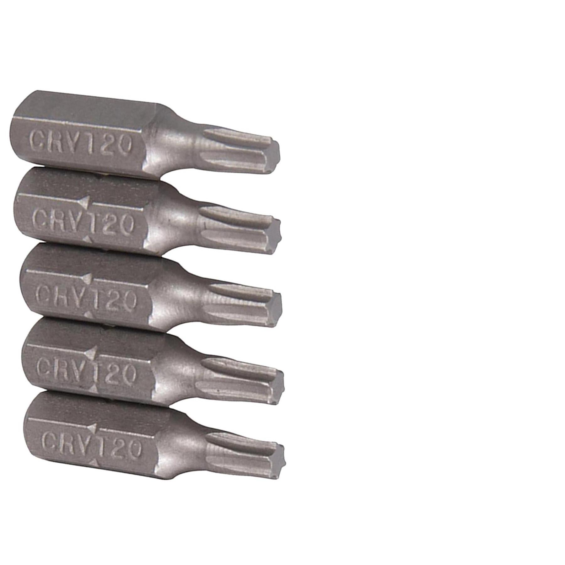 10Pk Torx CRV Screwdriver Bits T20 Chrome Vanadium 1/4" Hex Drive Drive DIY