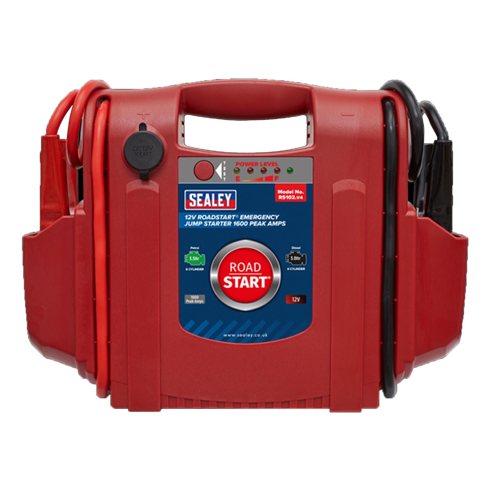 Sealey RS102 RoadStart Emergency Power Pack 12V 1600 Peak Amps Car Van Garage