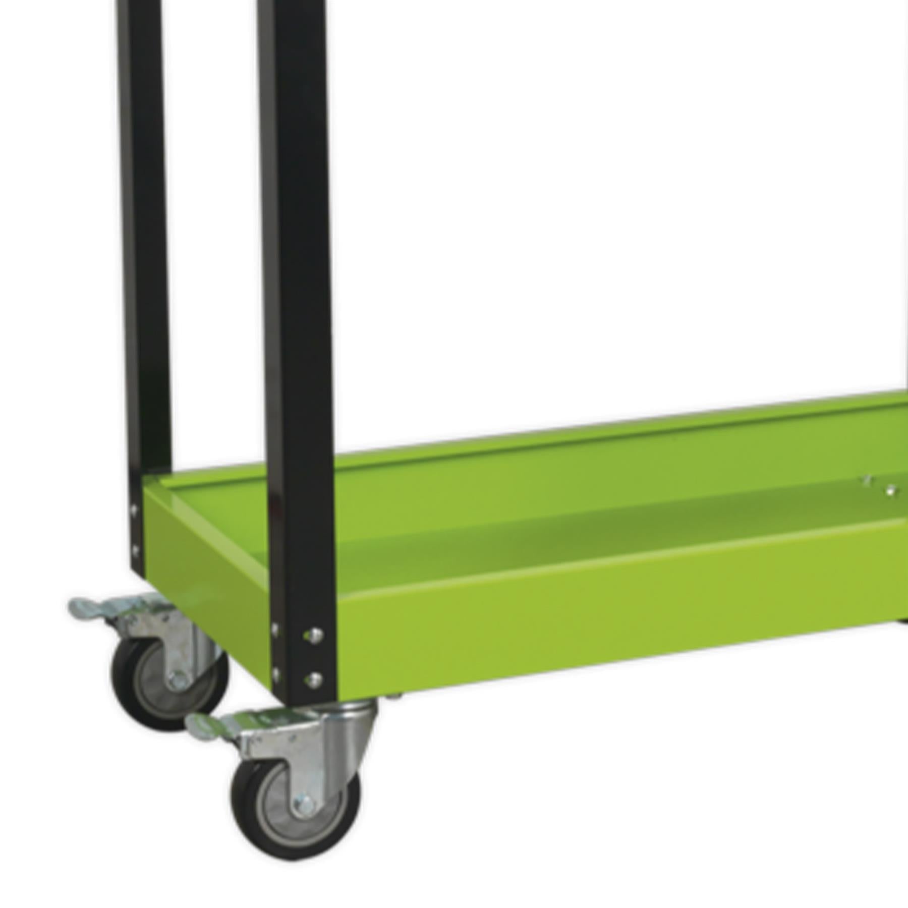 Sealey Workshop Trolley 2-Level Heavy-Duty - Hi-Vis Green CX109HV