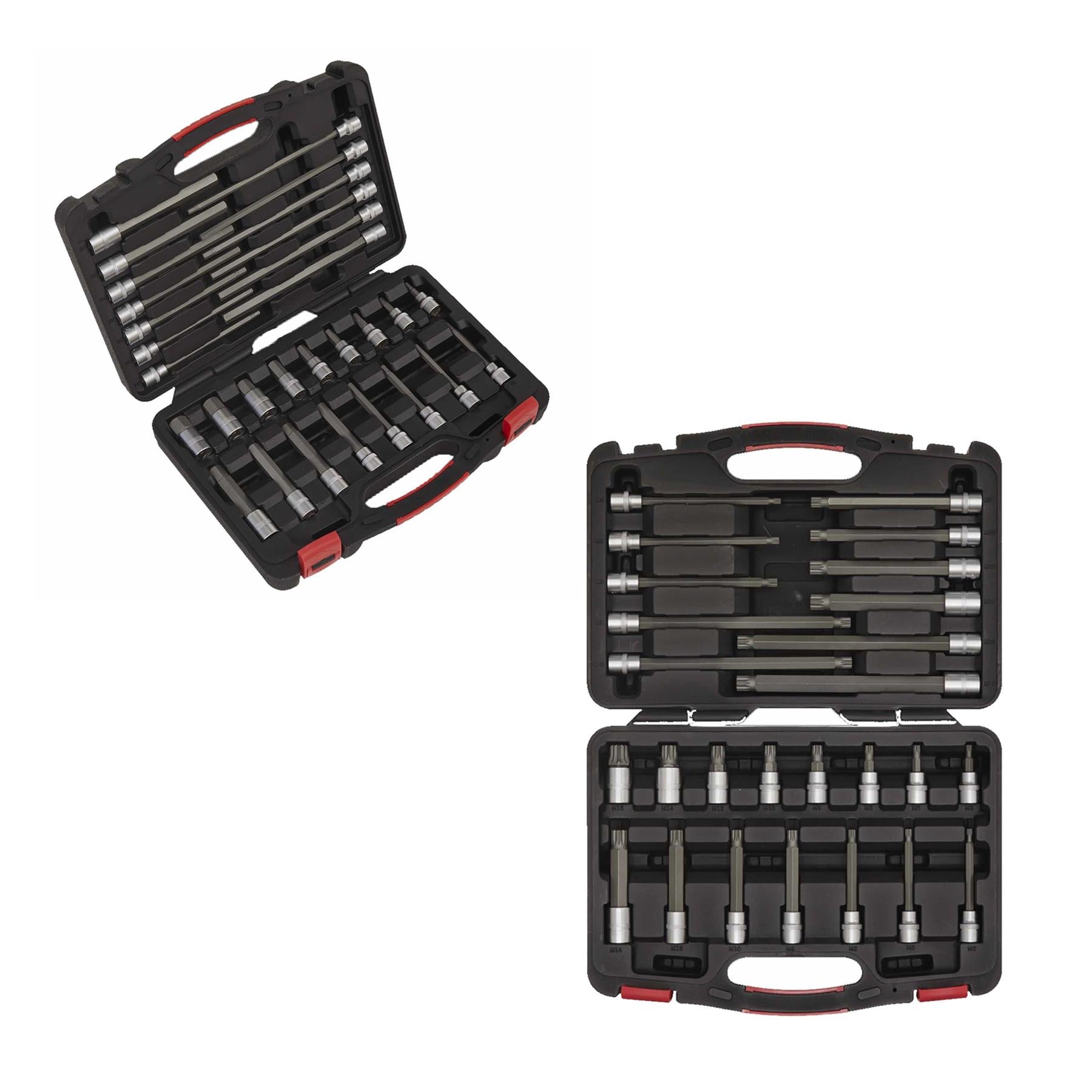 Sealey Spline Socket Bit Set 26pc 3/8"Sq Drive - Platinum Series