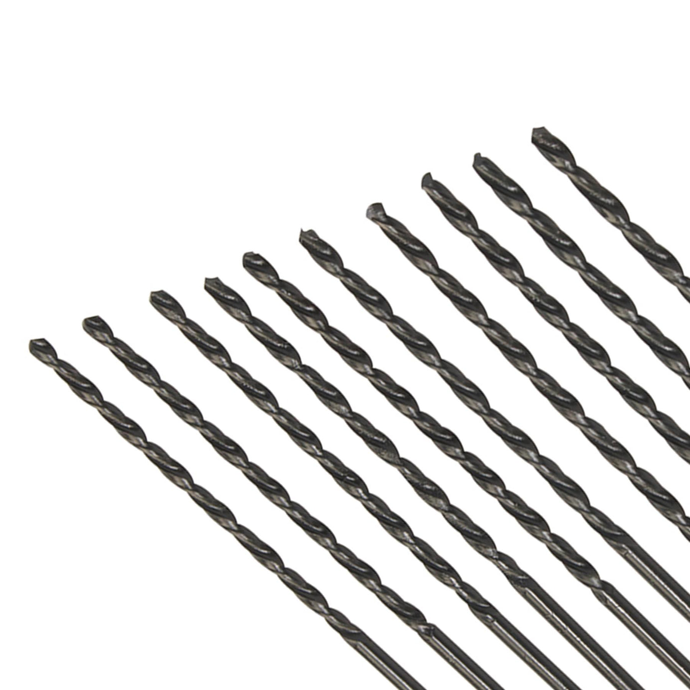 HSS-R Long Series Drill Bit Set 10pc 3.0 x 100mm Metal Steel Wood Plastic
