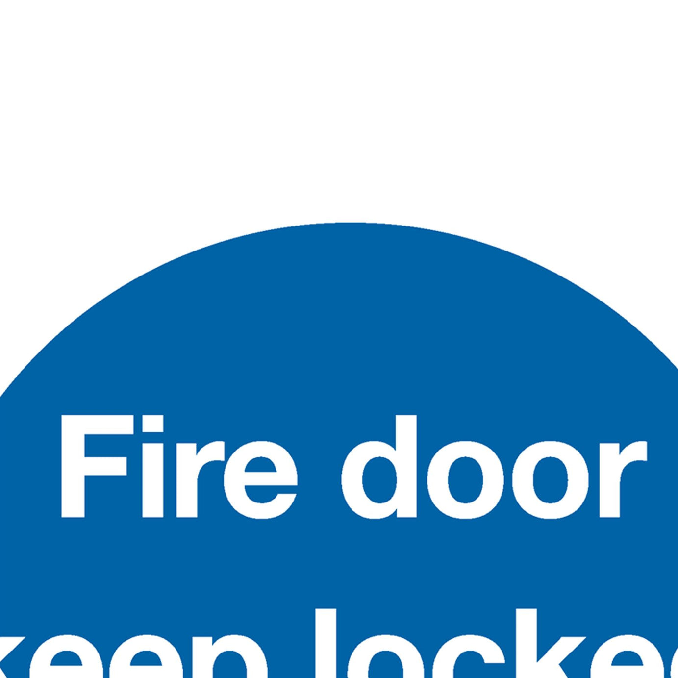 Sealey Safety Sign - Fire Door Keep Locked Shut- Plastic - Pk of 10