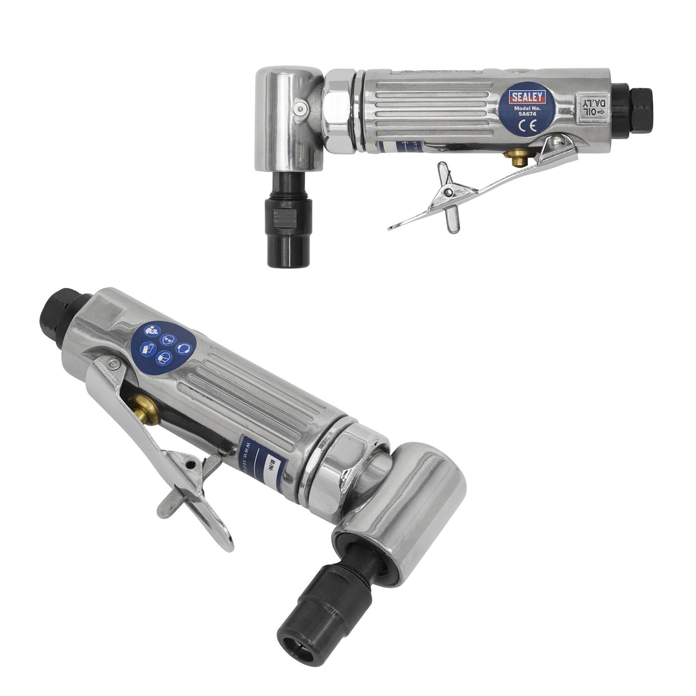 Sealey Air Die Grinder 90° Angle With Ø6mm Shanks