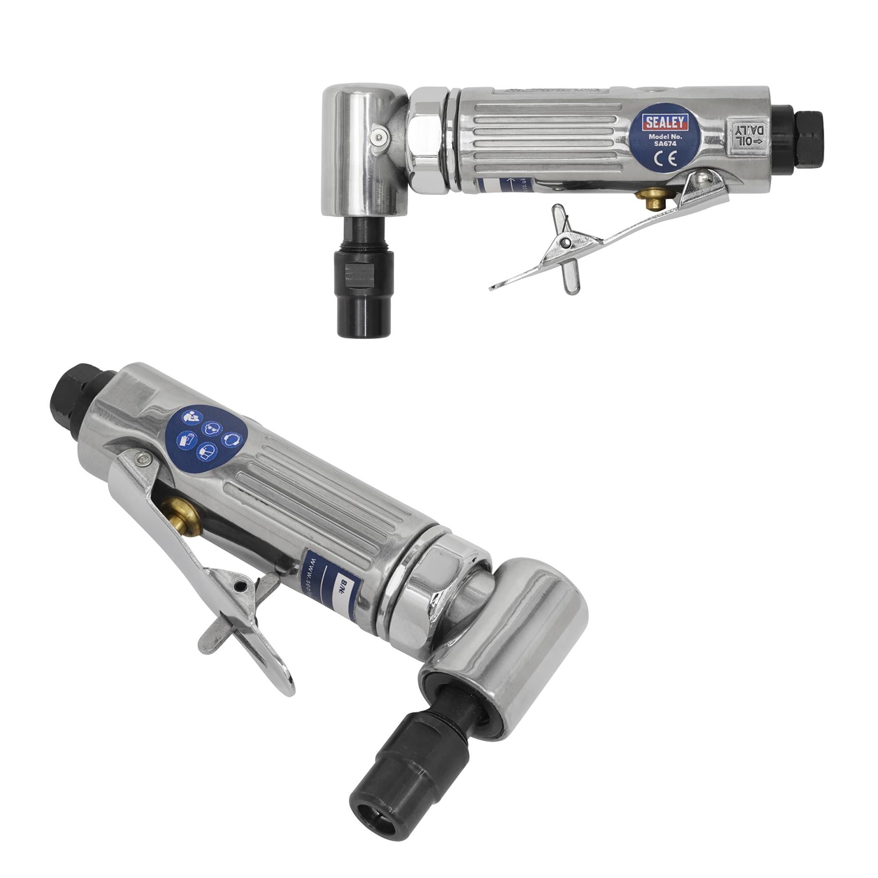 Sealey Air Die Grinder 90° Angle With Ø6mm Shanks