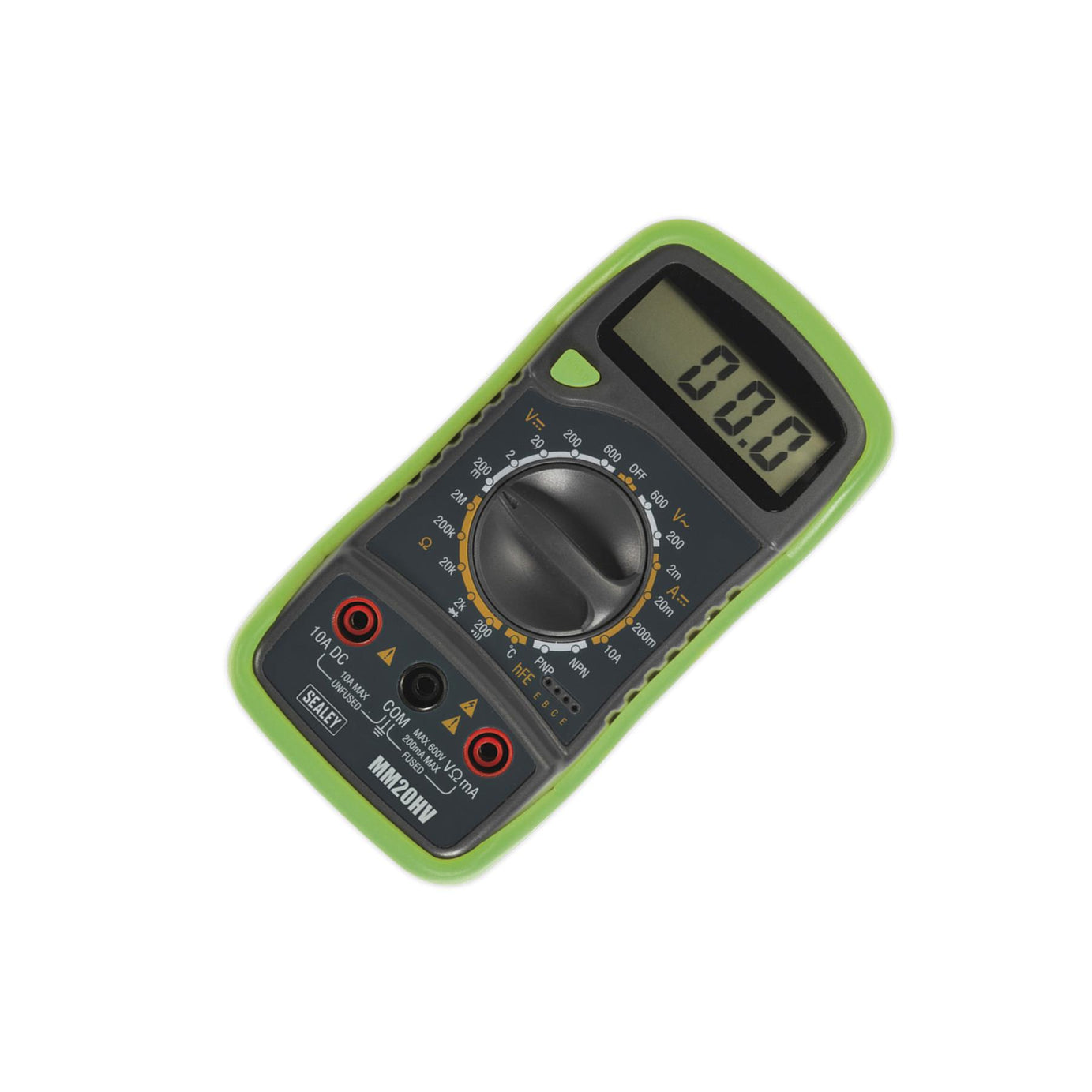Sealey Digital Multimeter 8-Function with Thermocouple Hi-Vis