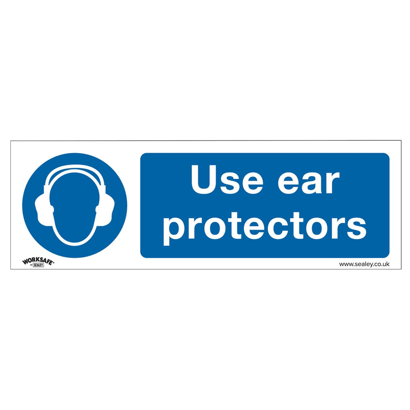 Mandatory Safety Sign - Use Ear Protectors - Self-Adhesive Vinyl