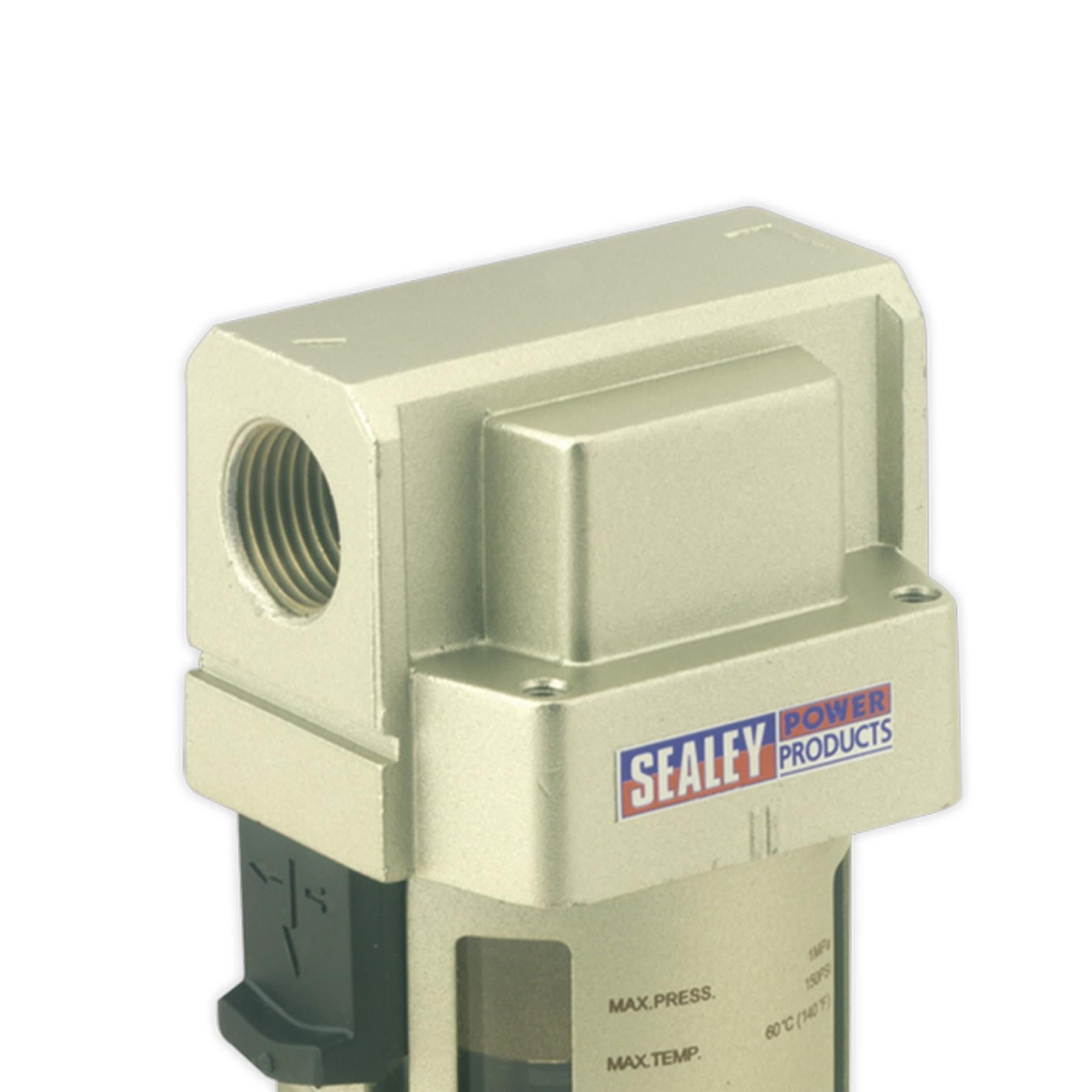 Sealey Air Filter Auto Drain Max Airflow 140cfm