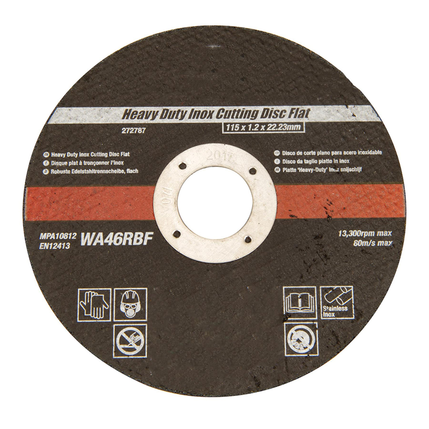 Cutting/Slitting Disc Flat 115 x 1.2 x 22.23mm - Inox Metal & Alloy