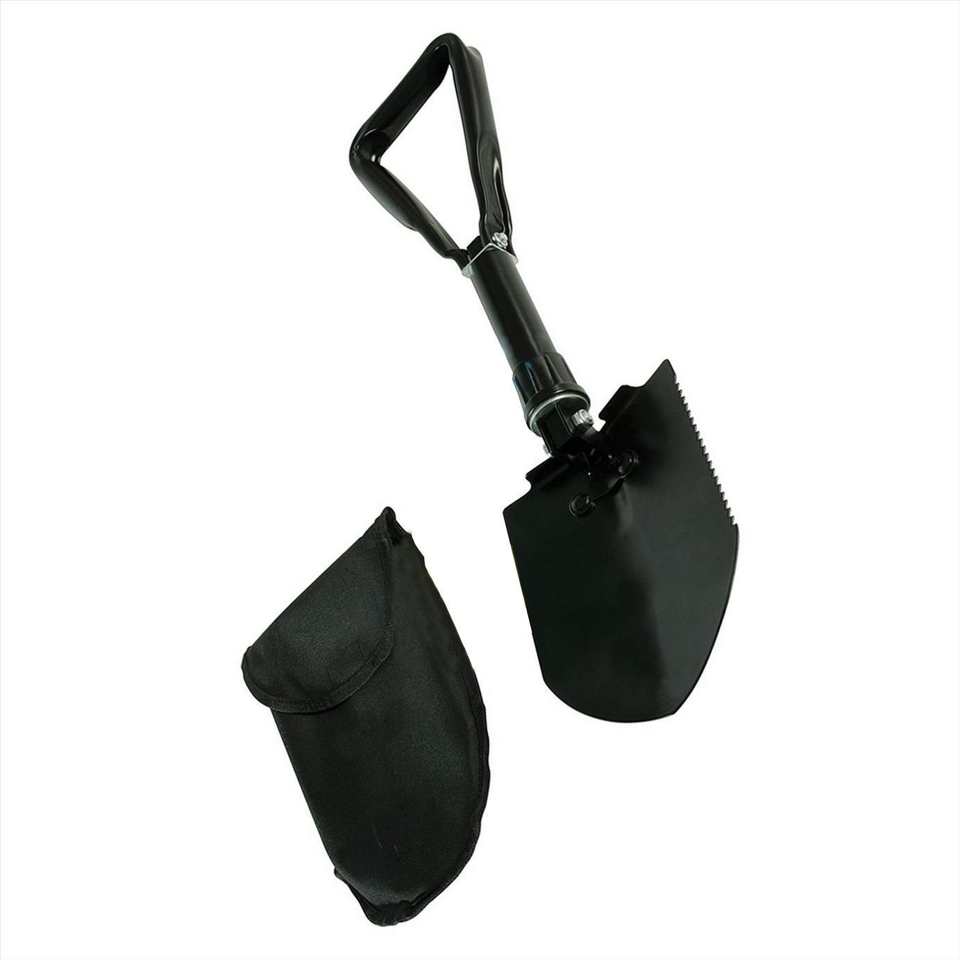 Heavy Duty Folding Shovel 580mm Serrated Blade Army Camping Axe Bushcraft