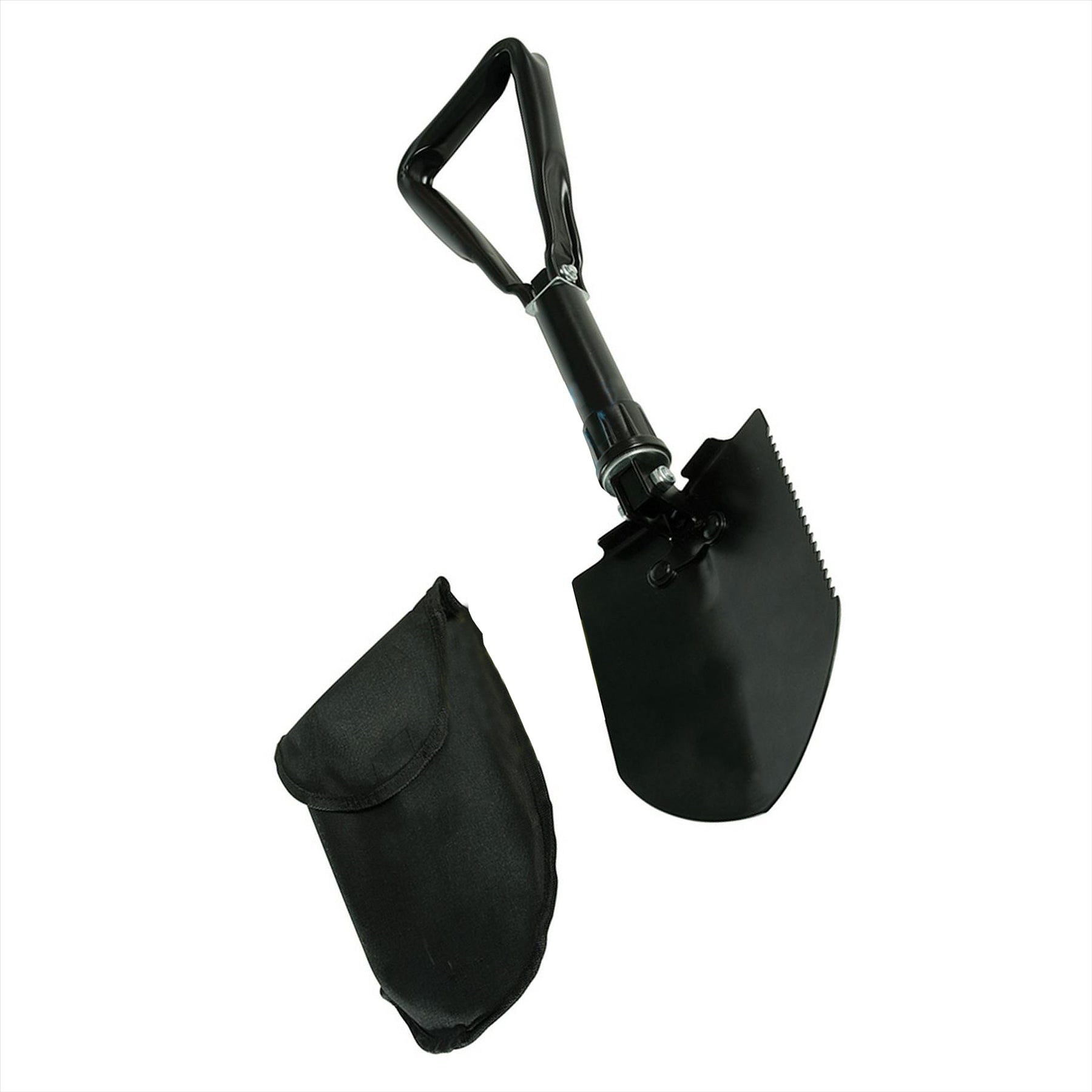 Heavy Duty Folding Shovel 580mm Serrated Blade Army Camping Axe Bushcraft