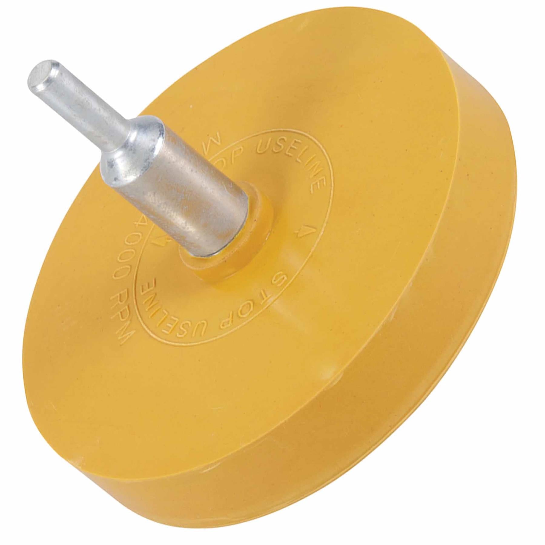 Caramel Eraser Rubber Pad for Air & Power Drills 5/16" Chuck Adhesive Remover