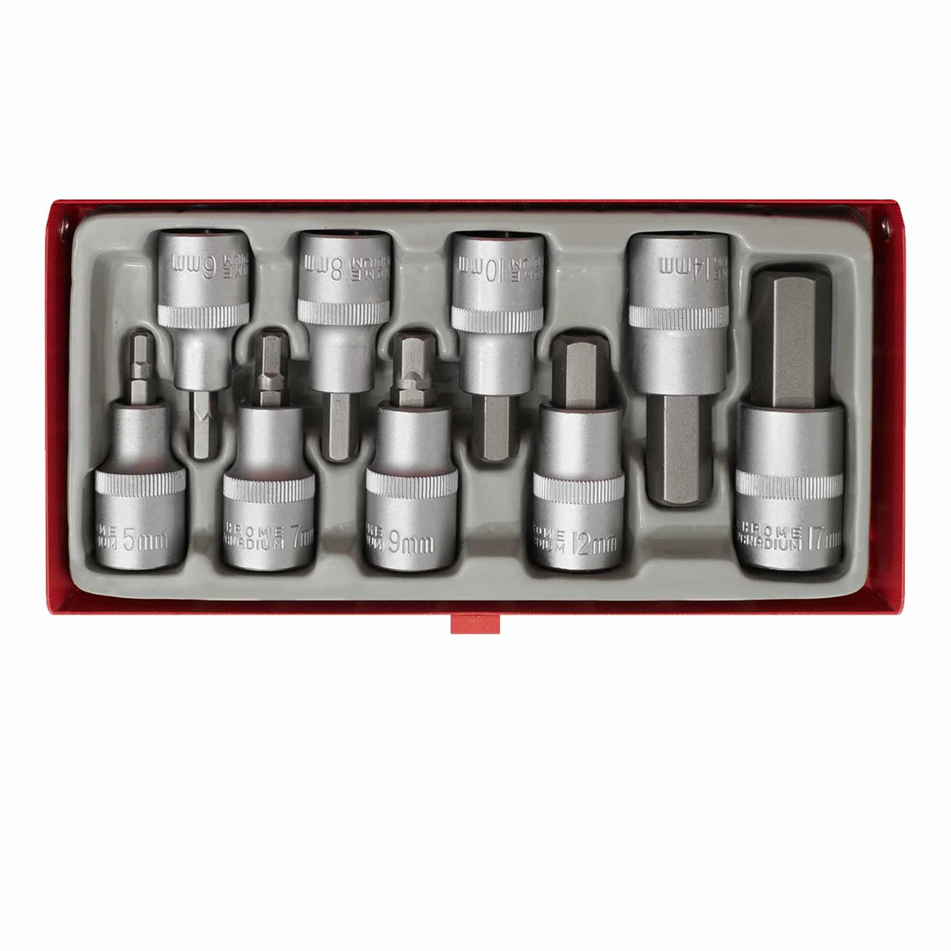 Sealey Hex Socket Bit Set 9pc 1/2"Sq Drive