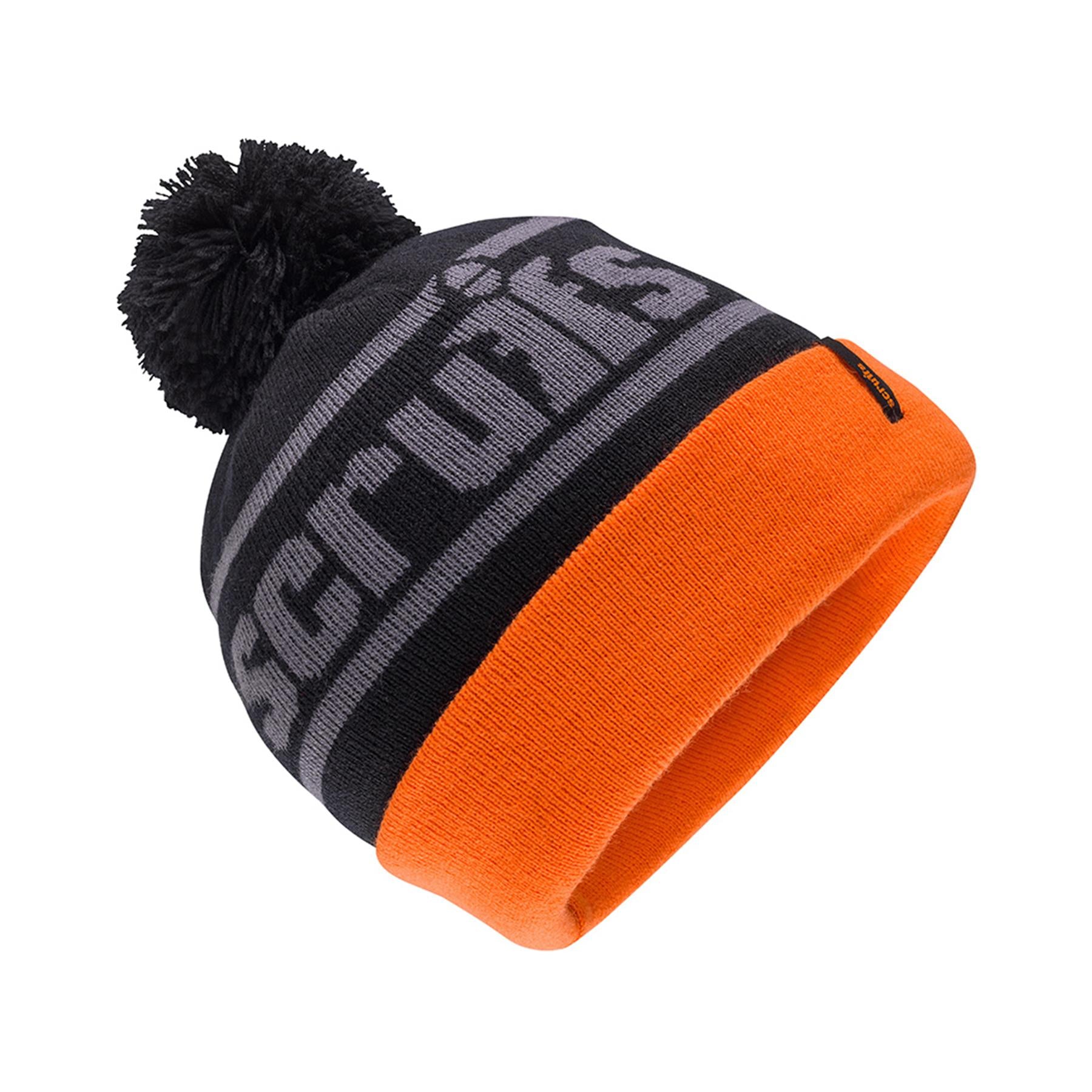 Scruffs Trade Bobble Hat With Soft Padded Black/Orange