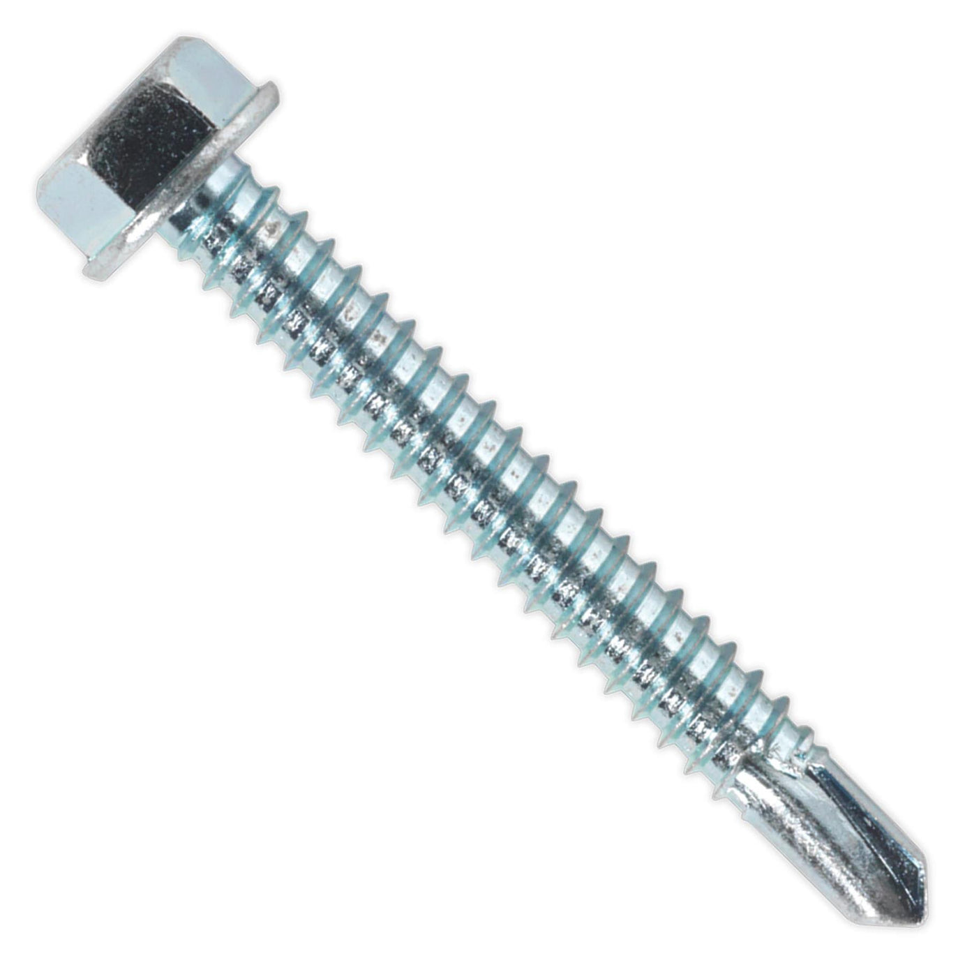Sealey Self Drilling Screw 6.3 x 50mm Hex Head Zinc Pack of 100
