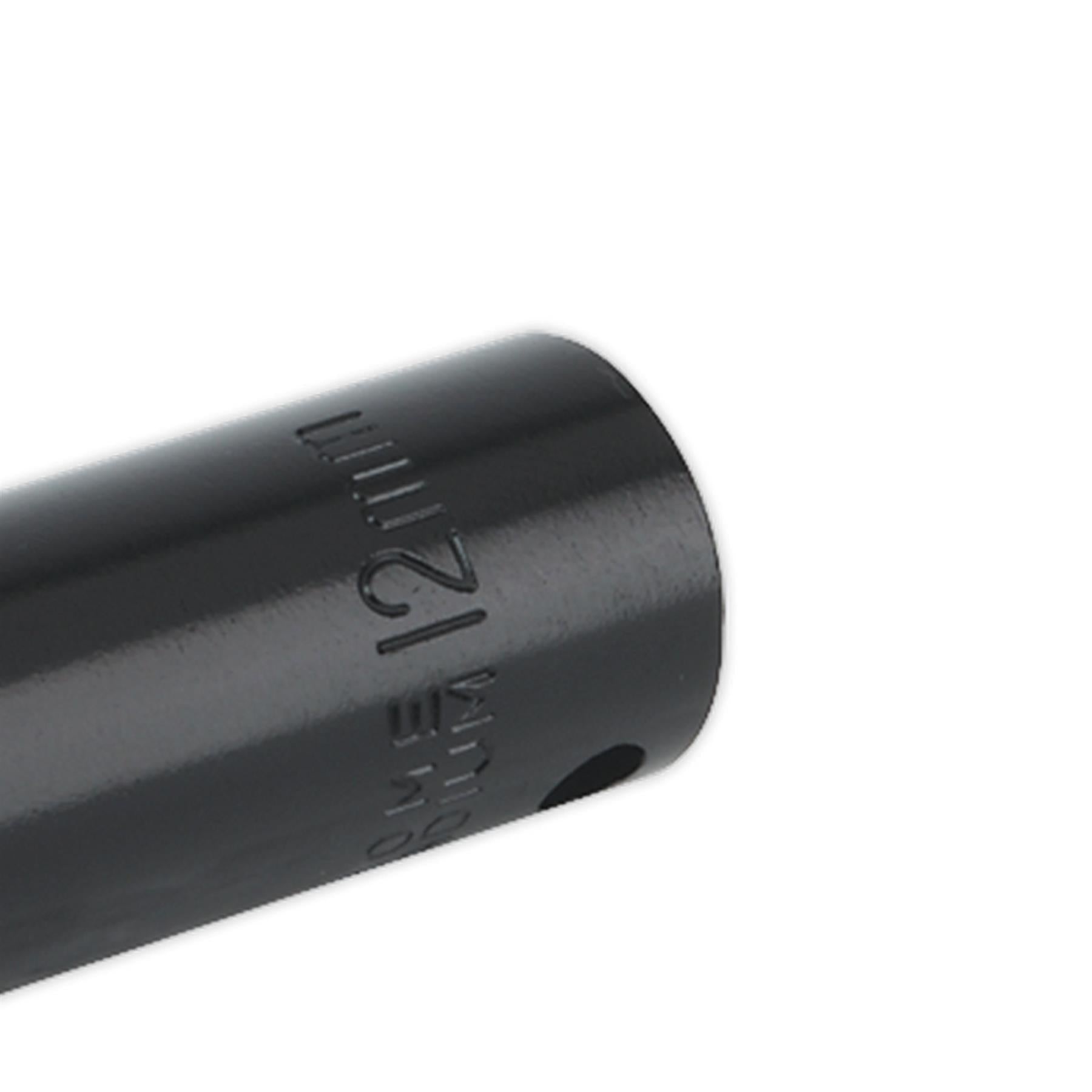Sealey Impact Socket 12mm Deep 3/8"Sq Drive Chrome Vanadium