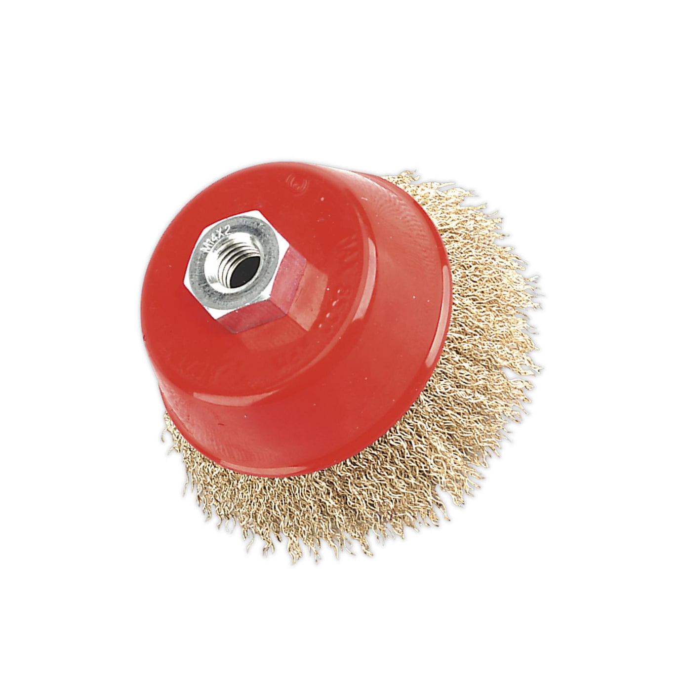 Sealey Brassed Steel Cup Brush 100mm M14 x 2mm