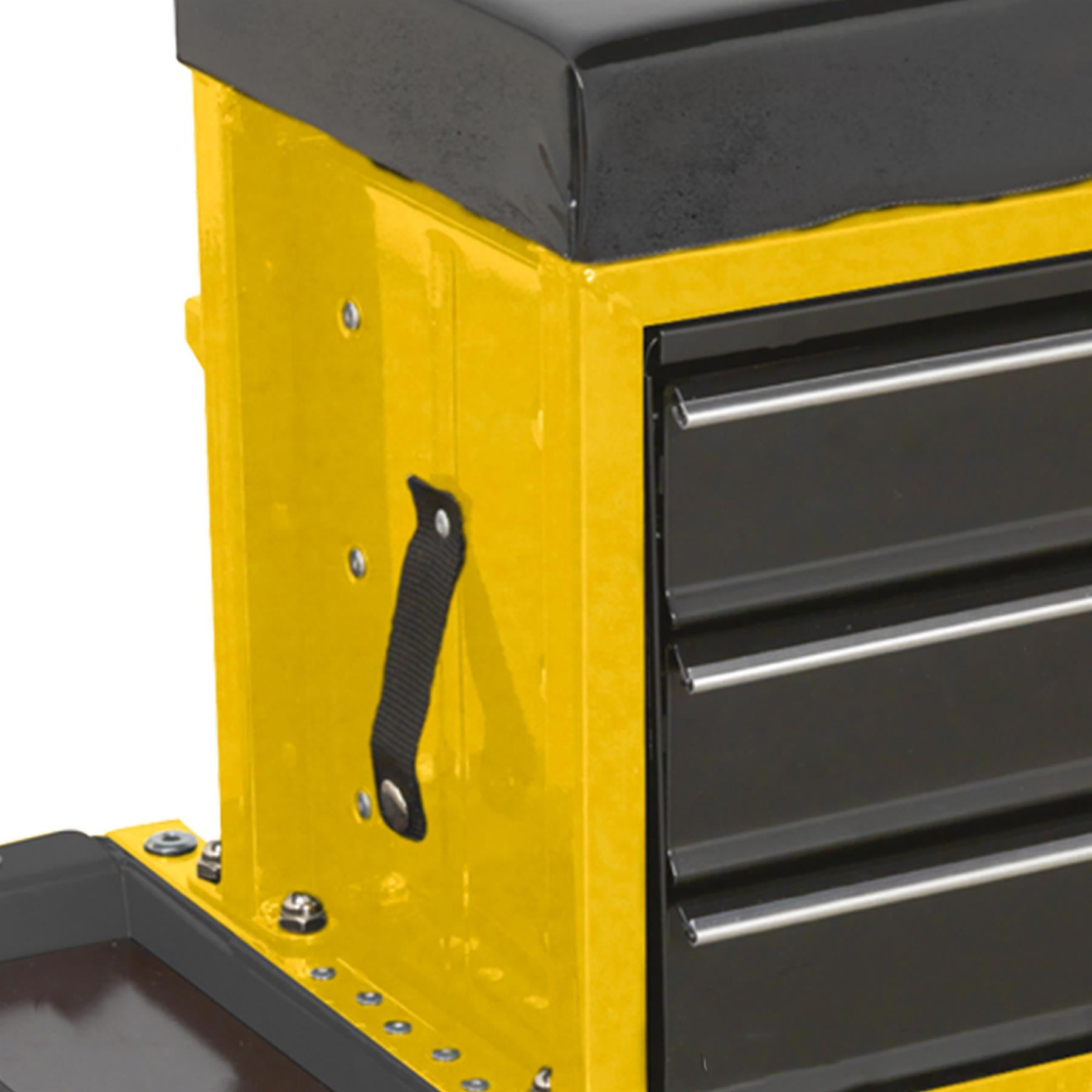 Sealey Mechanic's Utility Seat & Toolbox - Yellow