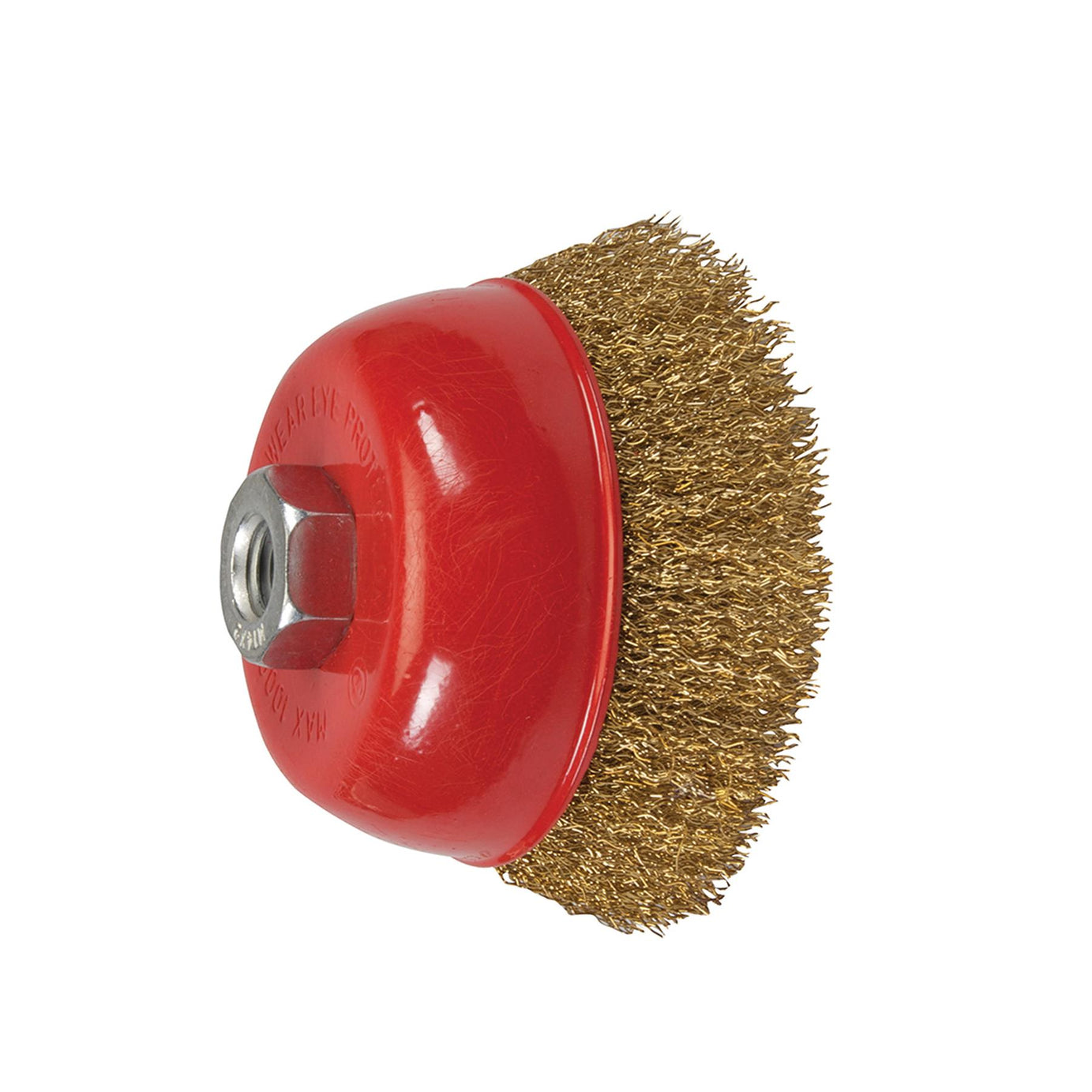 Brassed Steel Crimp Cup 100mm Wire Brush M14 Rust Removal Professional Tool