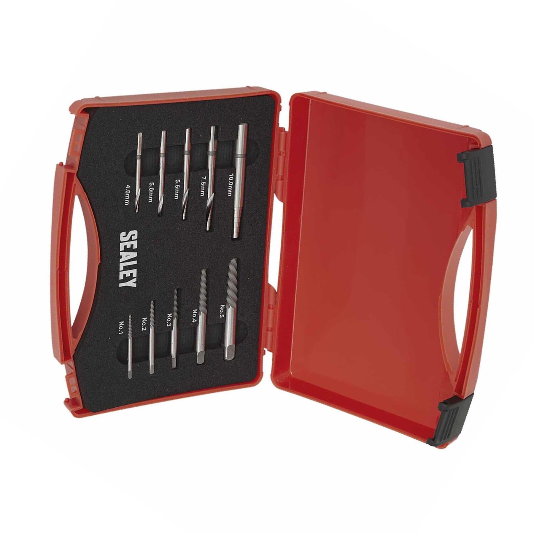 Sealey Step Drill Screw/Bolt Extractor Set 10pc