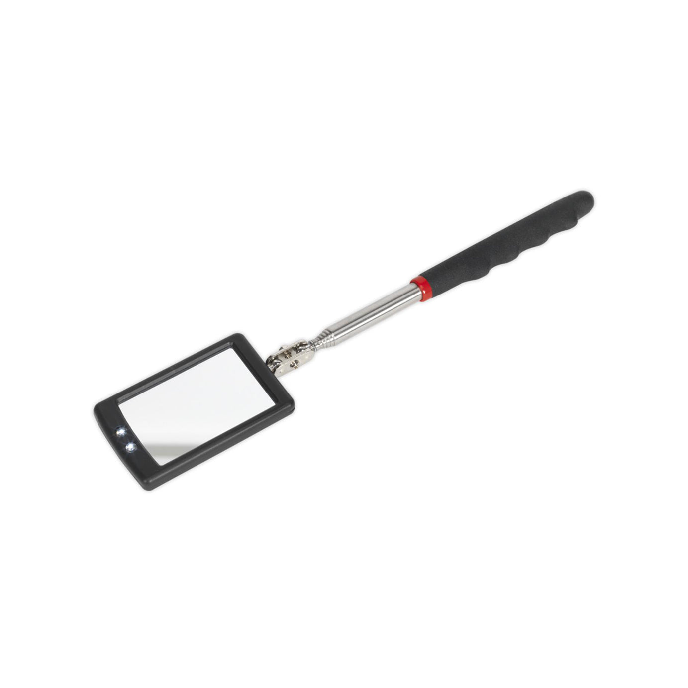 Sealey Telescopic Inspection Mirror 52 x 83mm with 2 LEDs