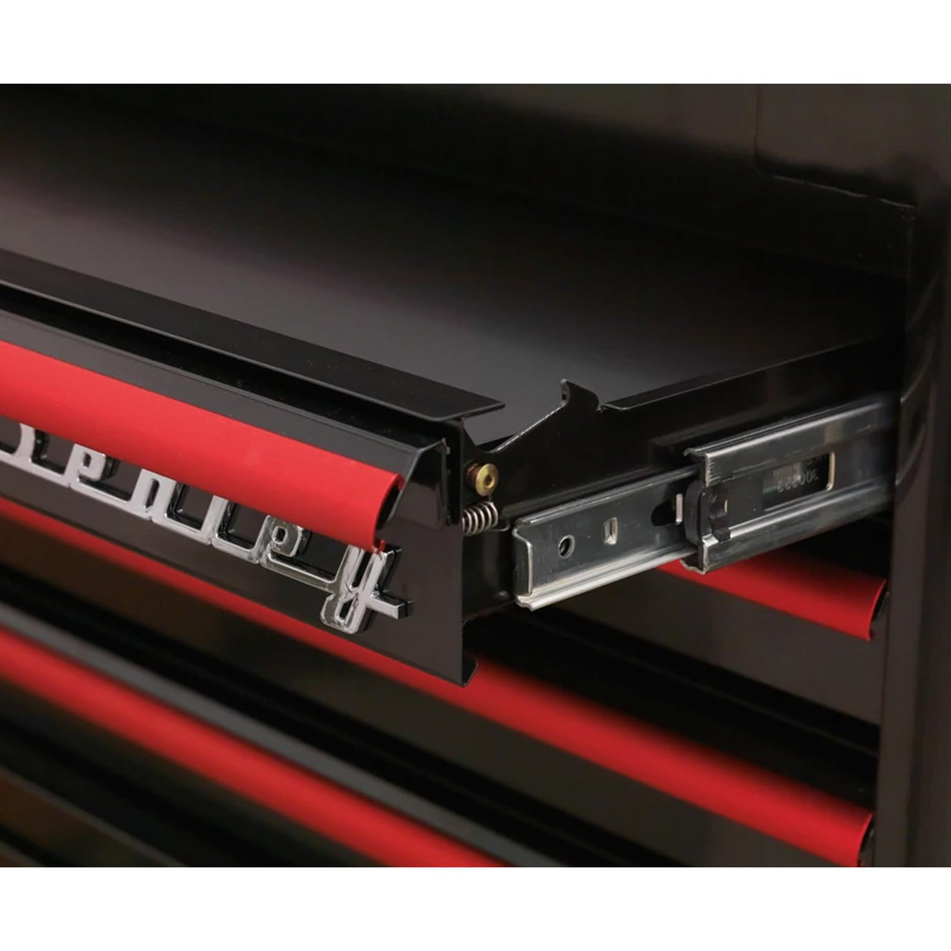 Sealey Mid-Box 2 Drawer Retro Style - Black/Red Anodised Draw Pulls