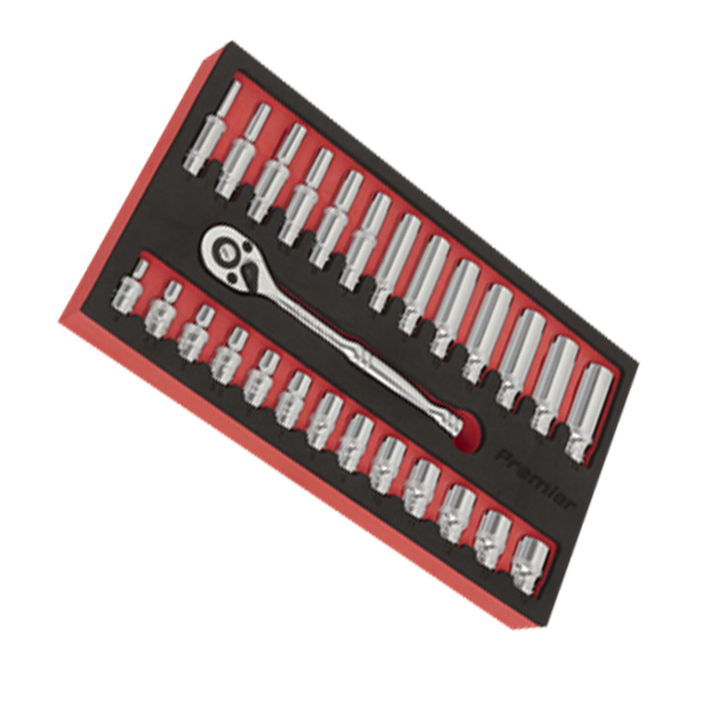 Sealey Ratchet Wrench & Socket Set 27pc 1/4"Sq Drive