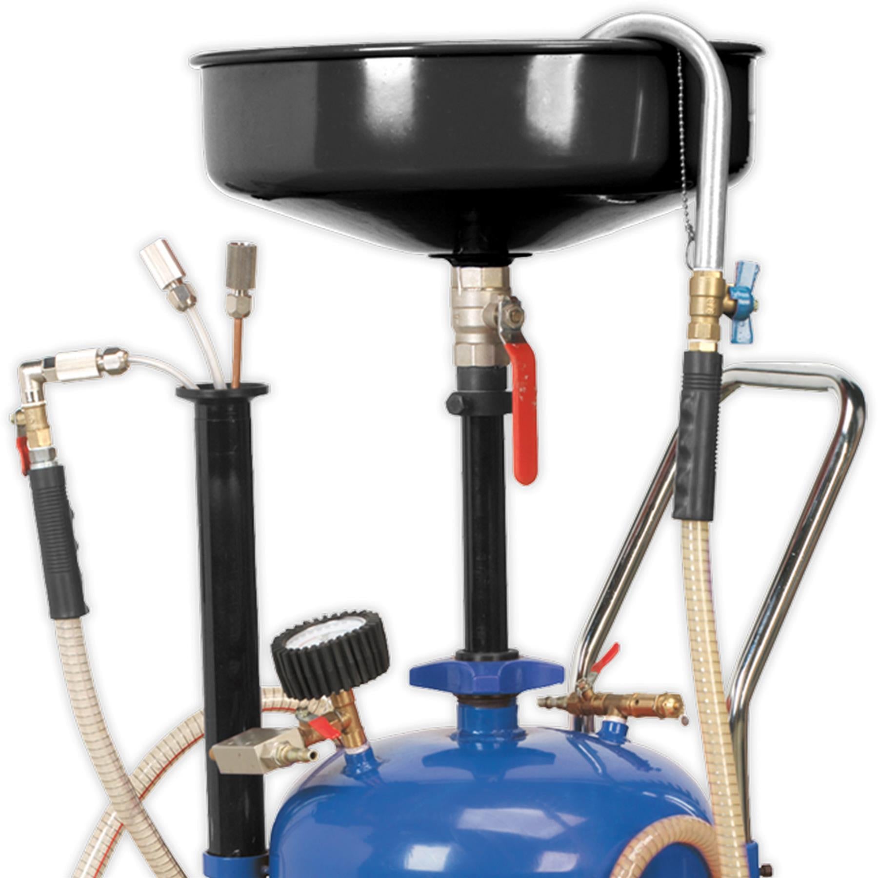 Sealey Mobile Oil Drainer with Probes 35L Air Discharge