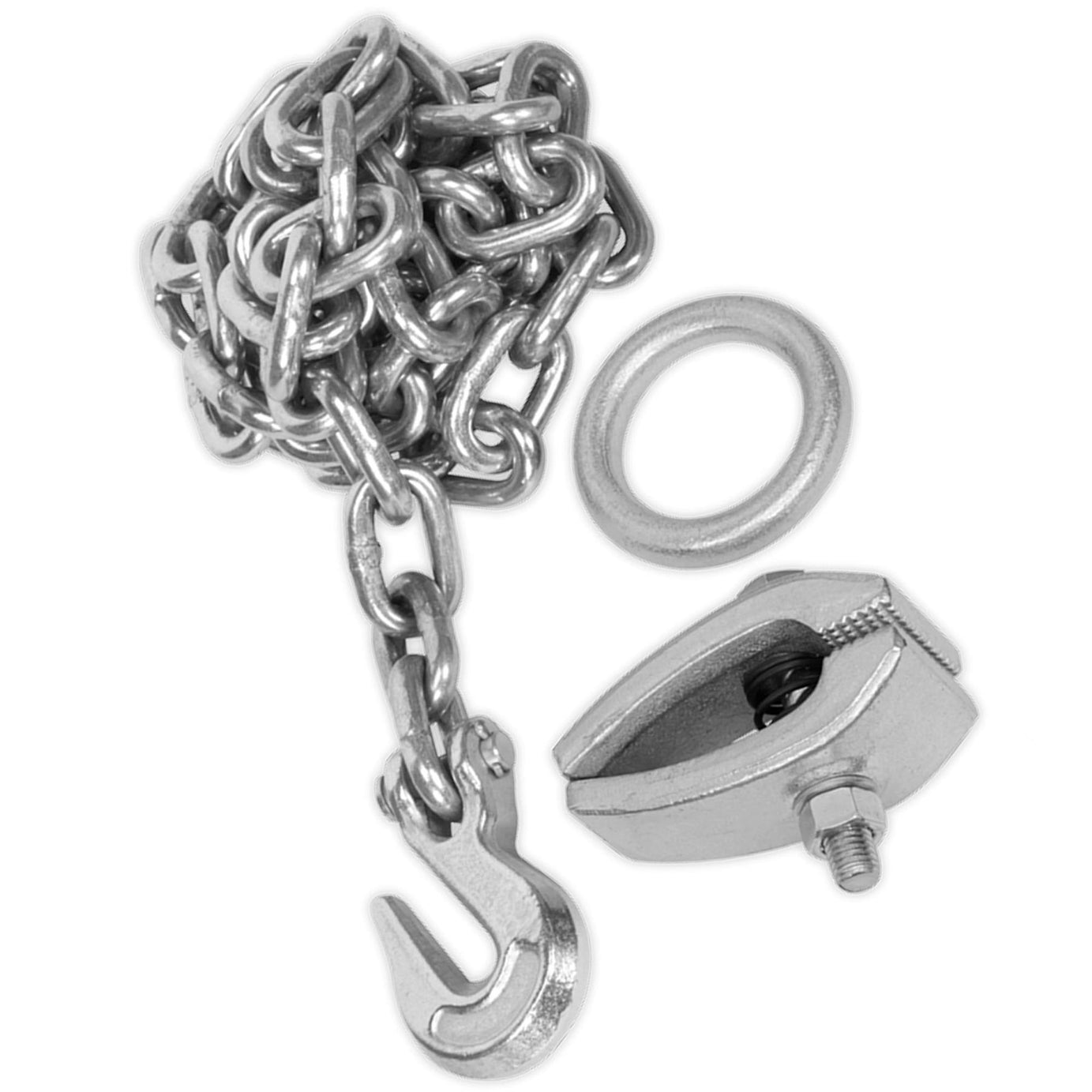 Sealey Chain Kit 2 x 2m Chains 2 x Clamps heavy-duty pull clamps.