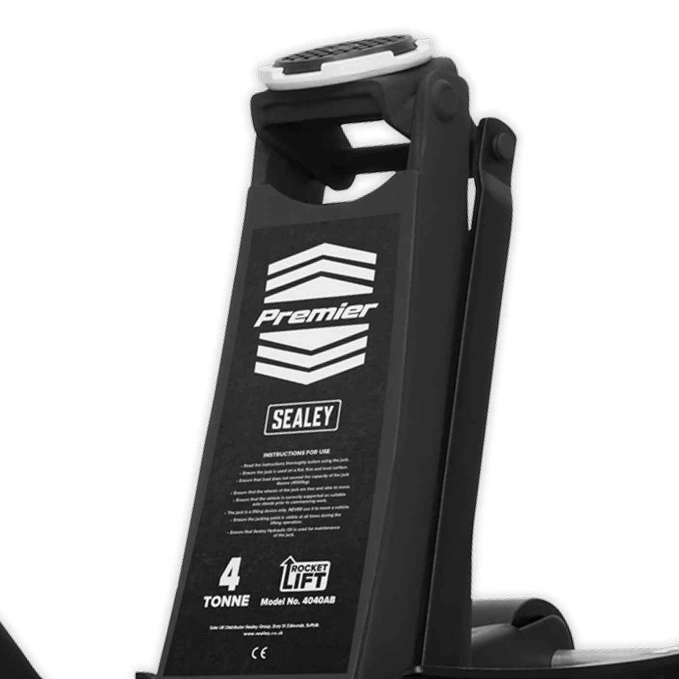 Sealey Trolley Jack 4tonne Rocket Lift Black Garage Workshop DIY