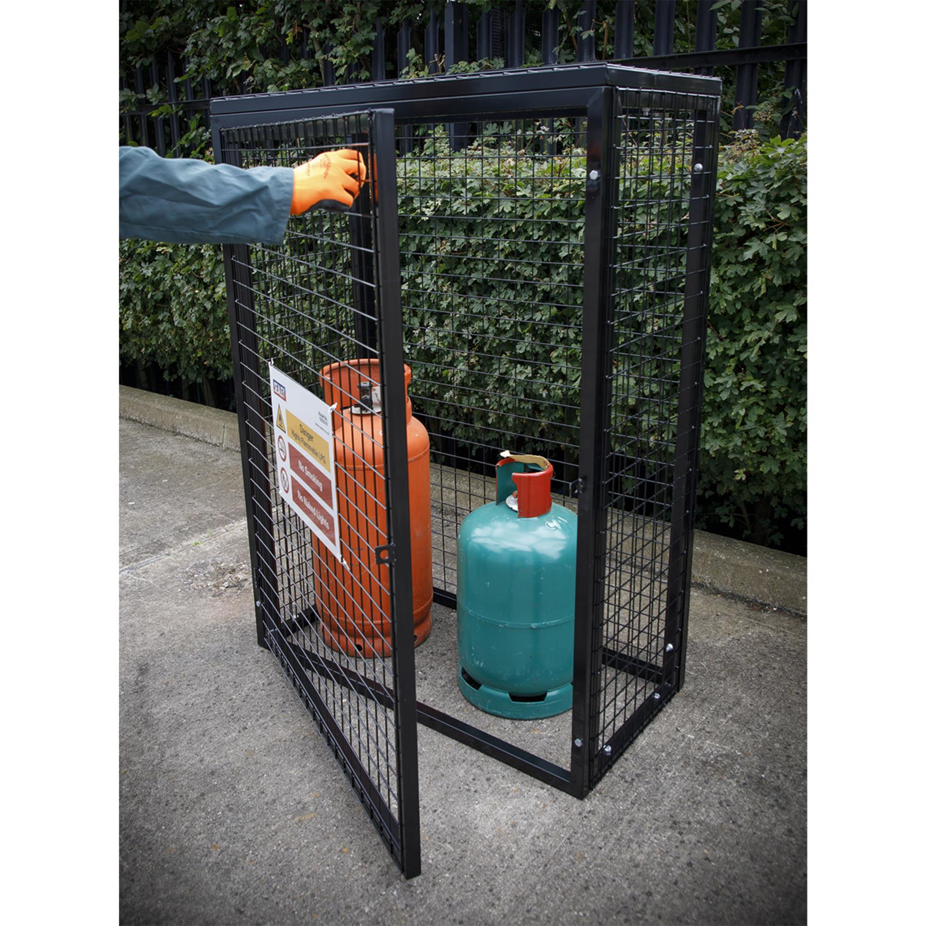 Sealey Safety Cage - 3 x 19kg Gas Cylinders