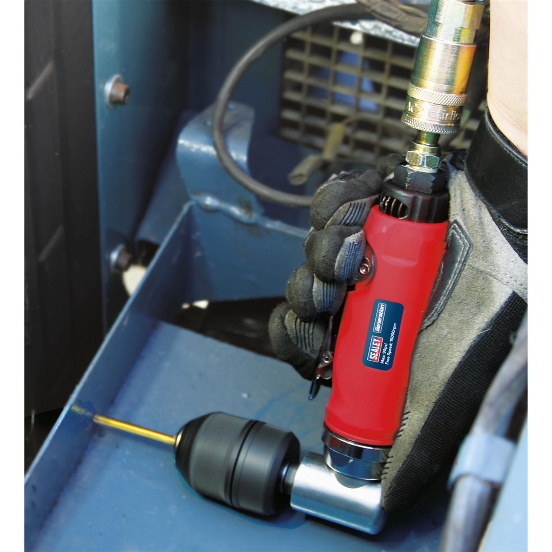 Sealey Air Angle Drill with �10mm Keyless Chuck